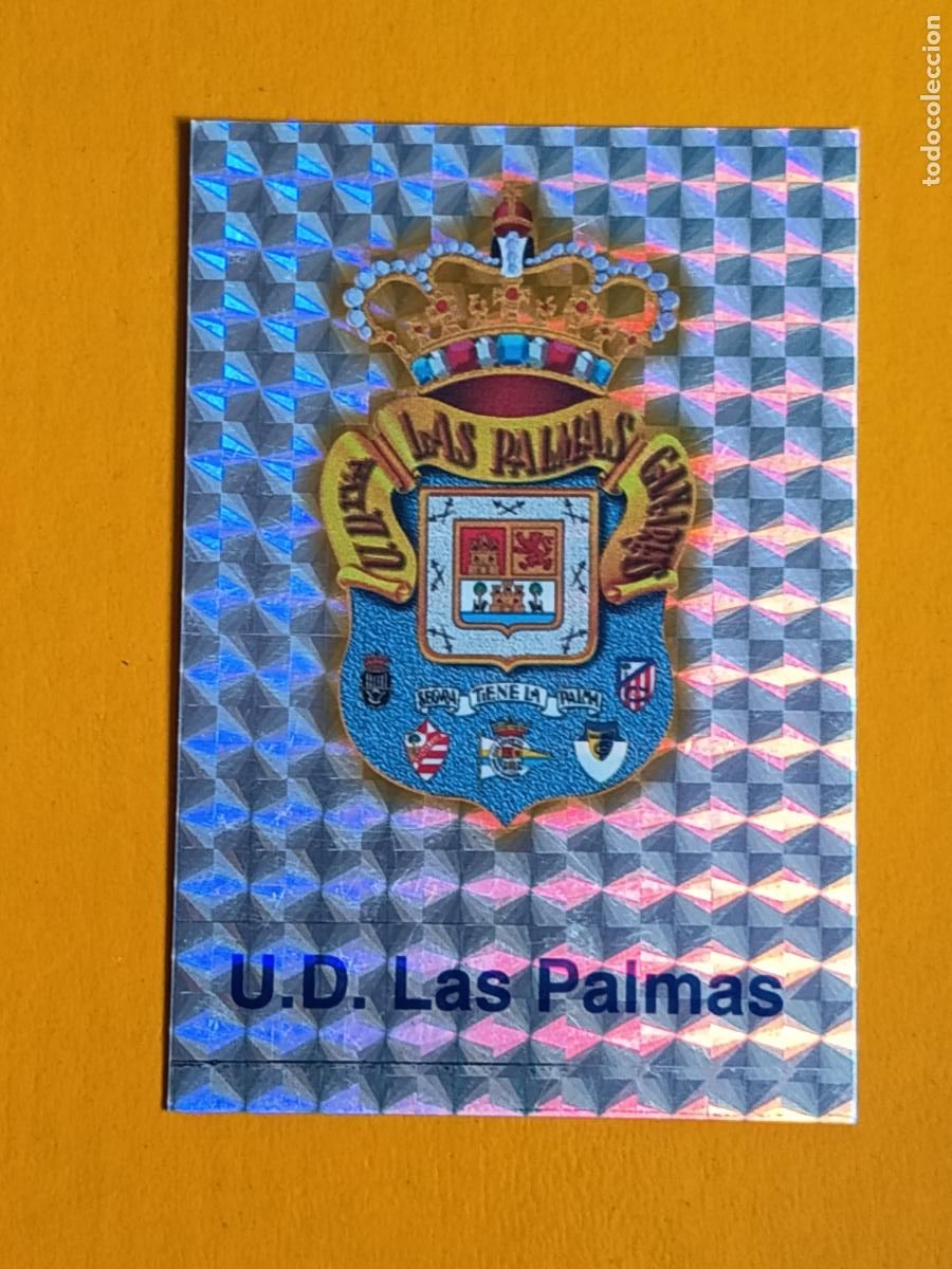Cromos de f&uacute;tbol: 211 ESCUDO U.D. LAS PALMAS. LAS FICHAS DE LA LIGA 2002. MUNDICROMO