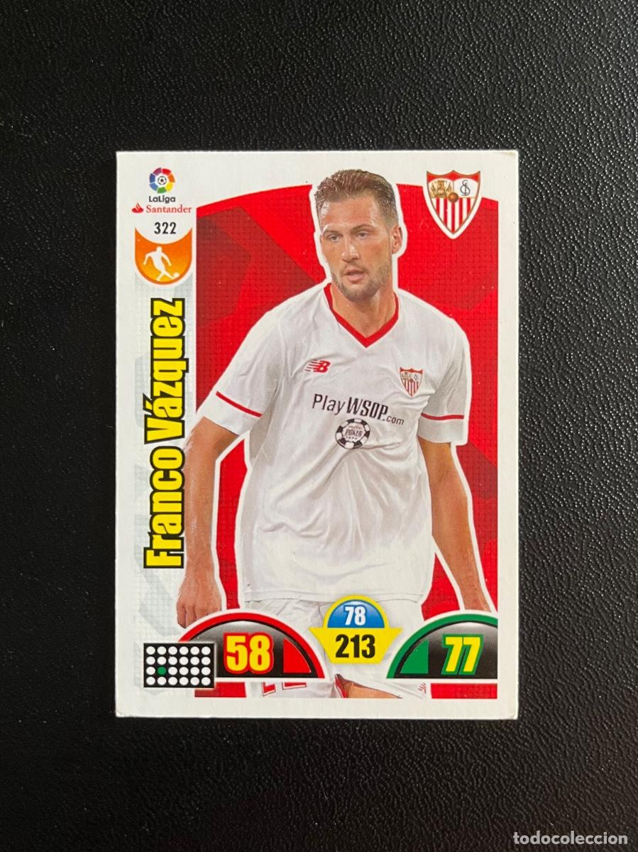 Cromos de f&uacute;tbol: 322 FRANCO V&Aacute;ZQUEZ SEVILLA FC ADRENALYN 2017 2018 CROMO PANINI LA LIGA SANTANDER 17 18