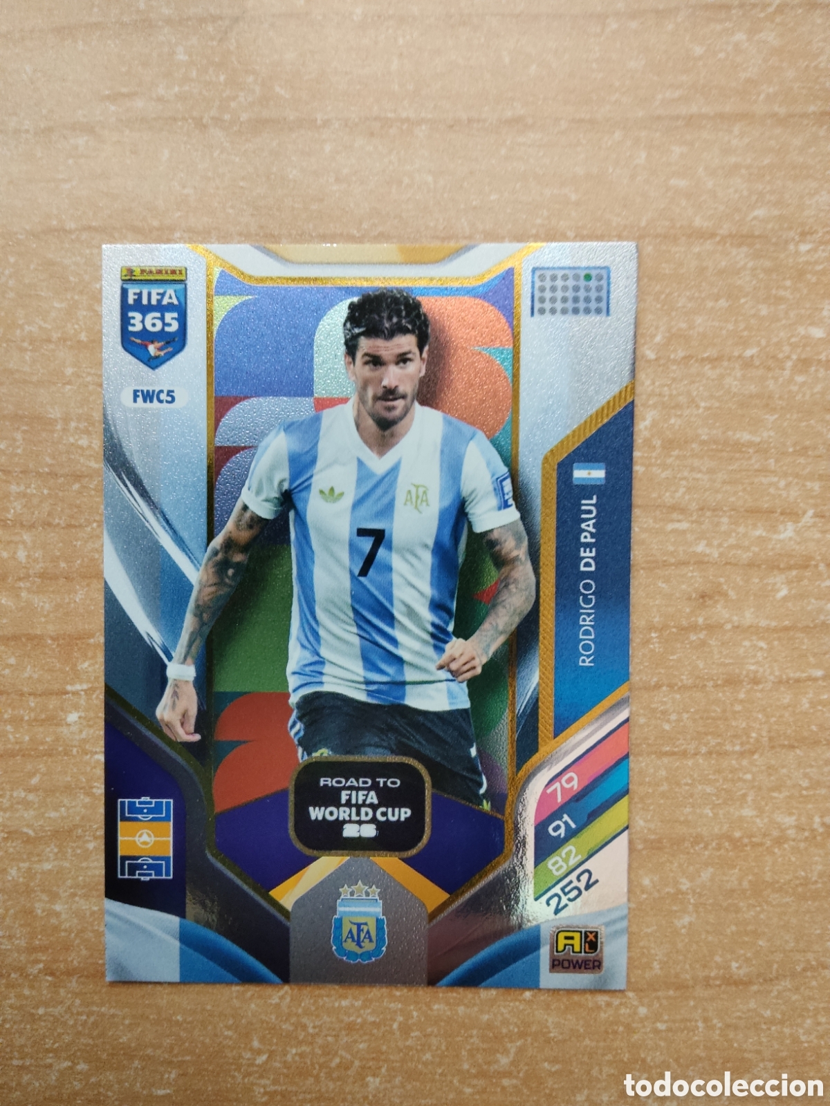 Cromos de f&uacute;tbol: FWC5 RODRIGO DE PAUL ARGENTINA ROAD TO FIFA WORLD CUP FIFA 365 ADRENALYN 2026