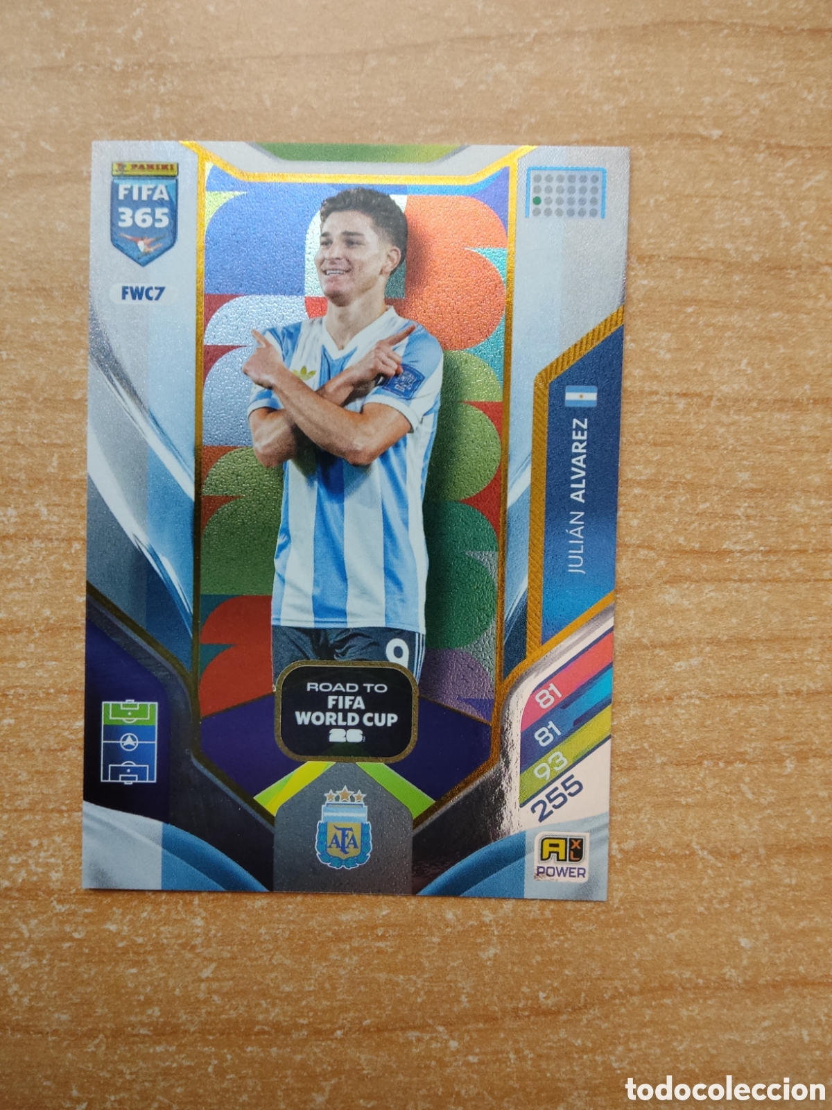 Cromos de f&uacute;tbol: FWC7 JULIAN ALVAREZ ARGENTINA ROAD TO FIFA WORLD CUP FIFA 365 ADRENALYN 2026