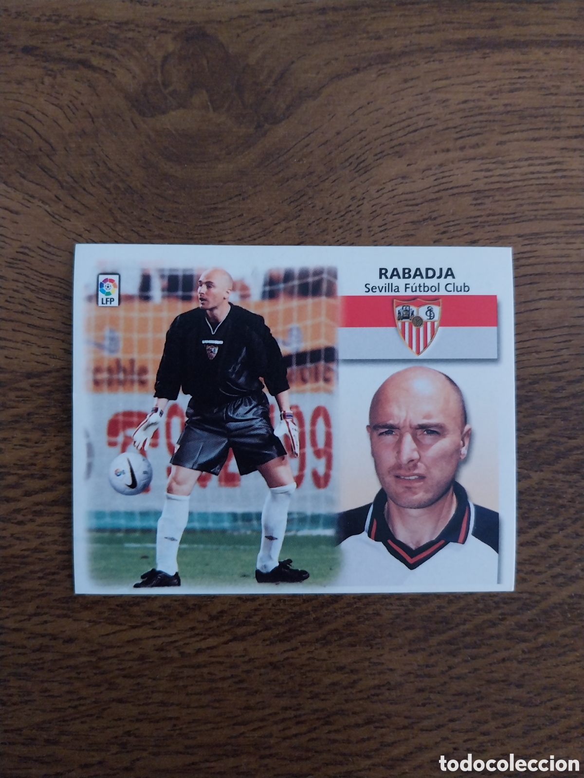 Cromos de f&uacute;tbol: RABADJA FICHAJE N&deg; 35 LIGA 99 00 CROMO NUNCA PEGADO EDICIONES ESTE CARTA SEVILLA F&Uacute;TBOL 1999 2000