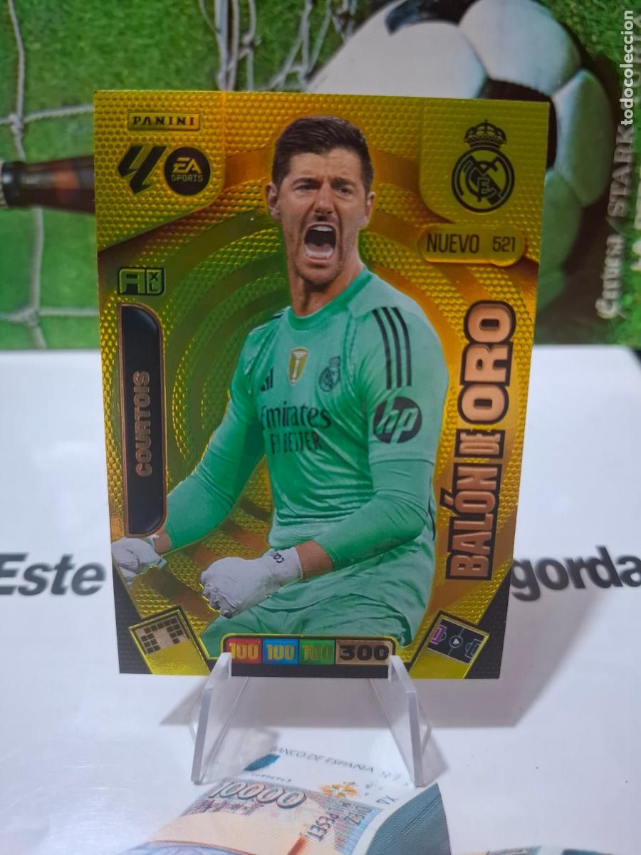 Cromos de f&uacute;tbol: 521 COURTOIS BAL&Oacute;N DE ORO REAL MADRID ADRENALYN XL LIGA 25 26 2025 2026