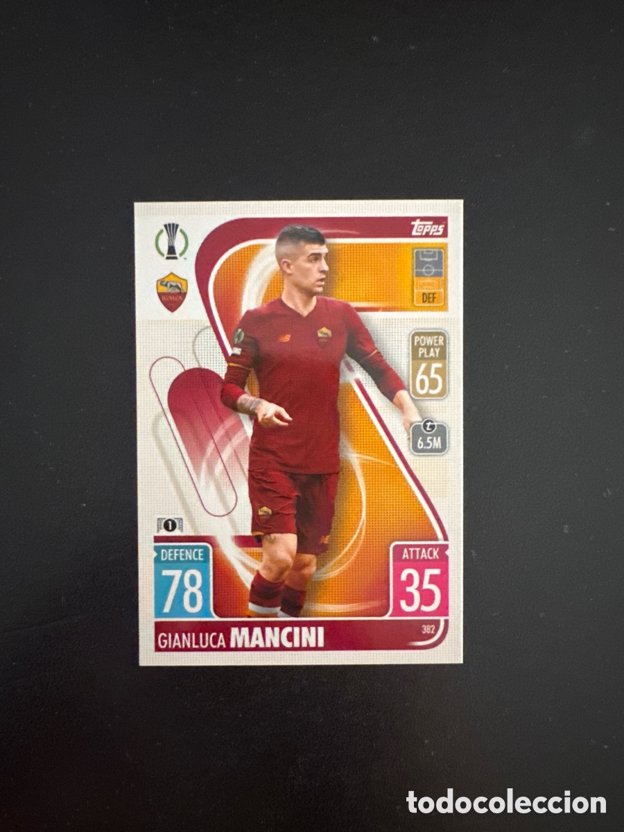 Football Stickers: MANCINI ROMA N&Uacute;MERO 382 MATCH ATTAX 2021 2022