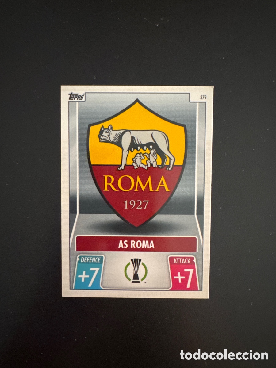 Cromos de f&uacute;tbol: ESCUDO ROMA NUMERO 379 MATCH ATTAX 2021 2022