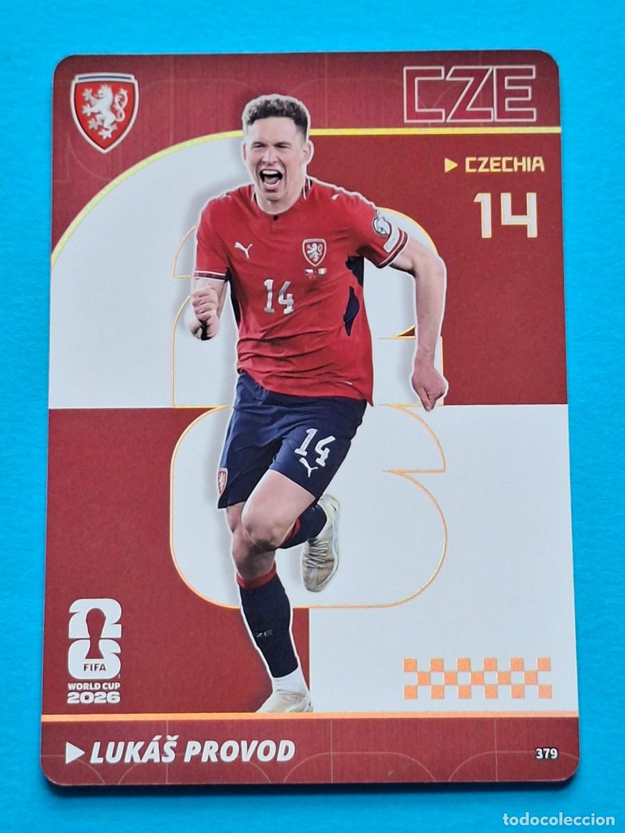 Football Stickers: Parallel Red Prizm #379 LUK&Aacute;&Scaron; PROVOD (Czechia) - PANINI KAYOU (China) FIFA World Cup 2026