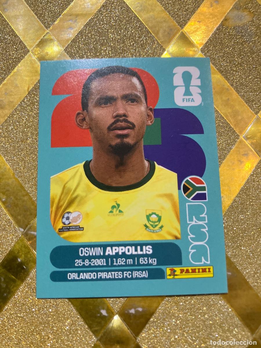 Cromos de f&uacute;tbol: CROMO DE F&Uacute;TBOL RSA 20 OSWIN APPOLLIS SUDAFRICA MUNDIAL 2026 MEXICO-EEUU-CANADA PANINI !