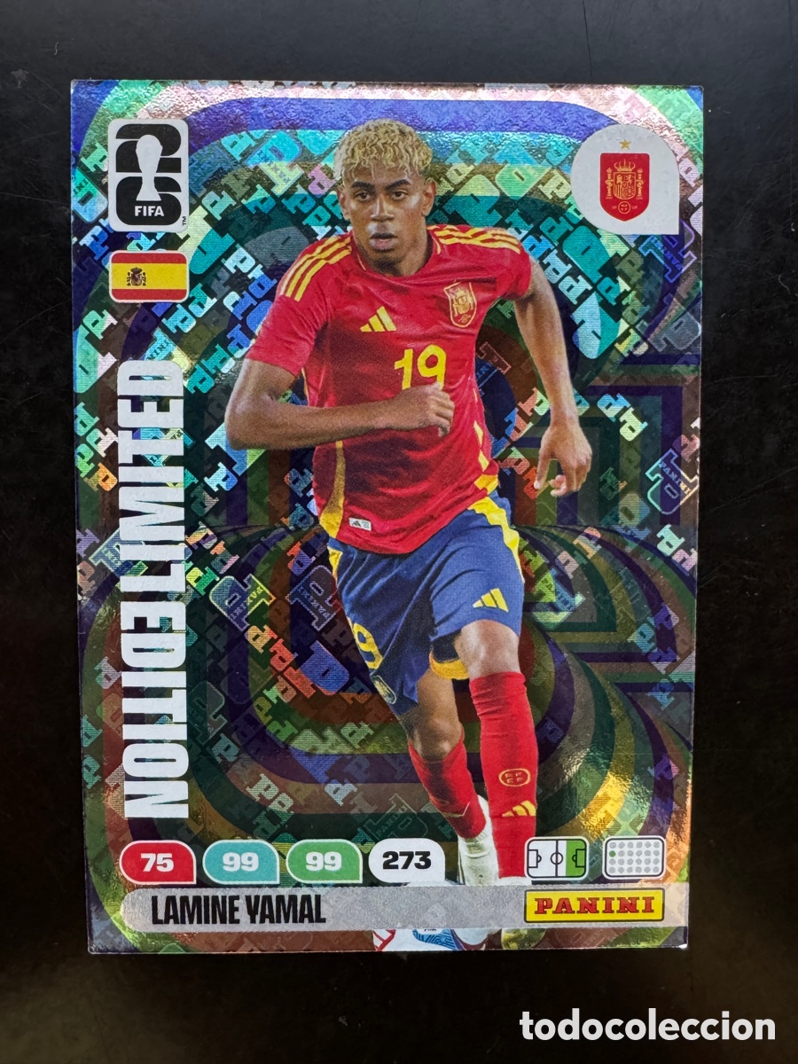 Cromos de f&uacute;tbol: Lamine Yamal Edici&oacute;n Limitada Espa&ntilde;a Mundial 2026 Adrenalyn