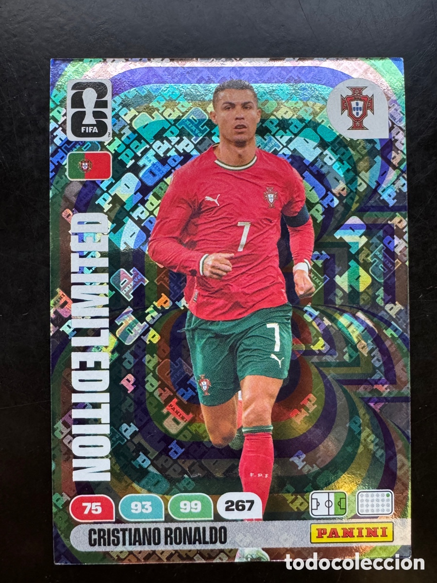 Cromos de f&uacute;tbol: Cristiano Ronaldo Edici&oacute;n Limitada Portugal Mundial 2026 Adrenalyn