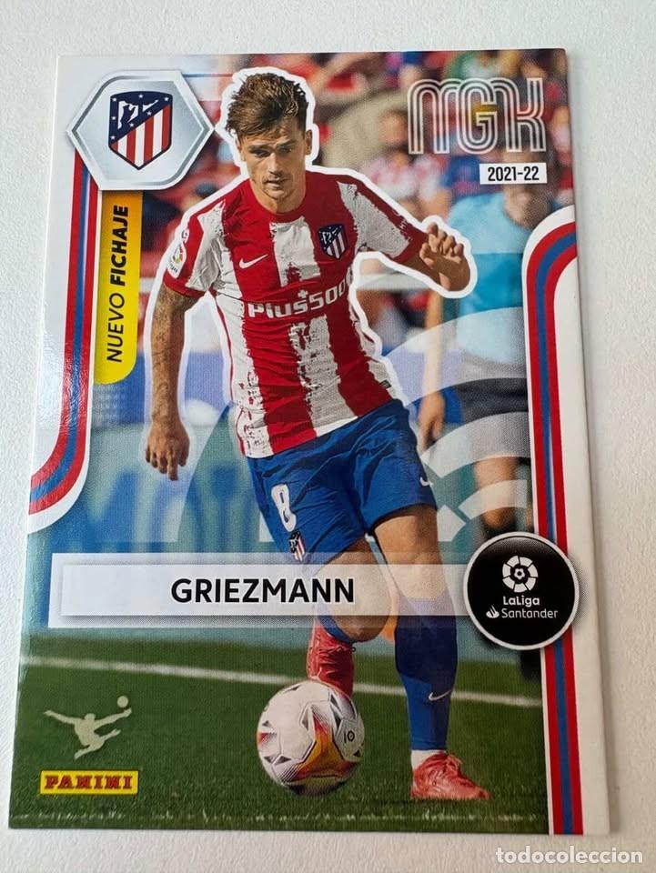 Cromos de f&uacute;tbol: Carta Griezmann Nuevo Ficjaje Atl&eacute;tico de Madrid 495 Megaracks 2021-22