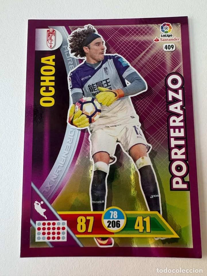 Cromos de f&uacute;tbol: Carta Ochoa Granada Porterazo 409 Adrenalyn 2016-17
