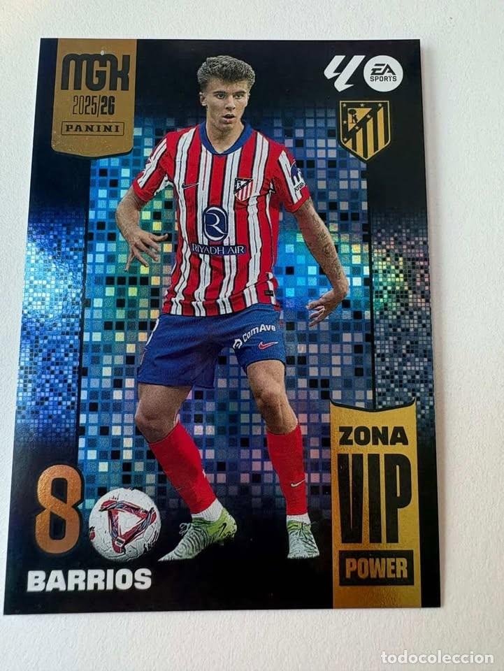 Cromos de f&uacute;tbol: Carta Barrios Atl&eacute;tico de Madrid Zona Vip Power 389 Megacracks 2025-26