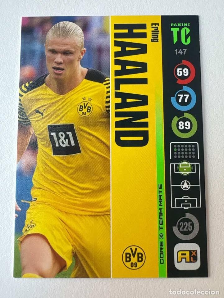 Cromos de f&uacute;tbol: Carta Haaland Borussia Dormund 147 Panini Top Class 2022