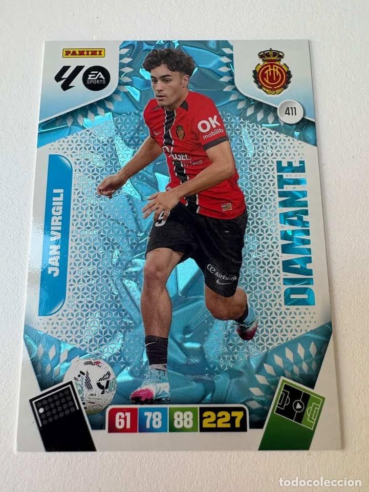 Cromos de f&uacute;tbol: Carta Jan Virgili Diamante Mallorca 411 Adrenalyn 2025-26