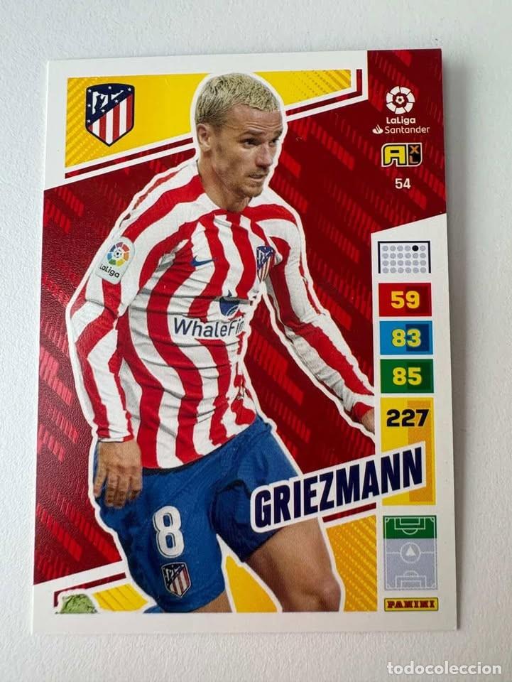 Cromos de f&uacute;tbol: Griezmann Atl&eacute;tico de Madrid 54 Adrenalyn 2022-23