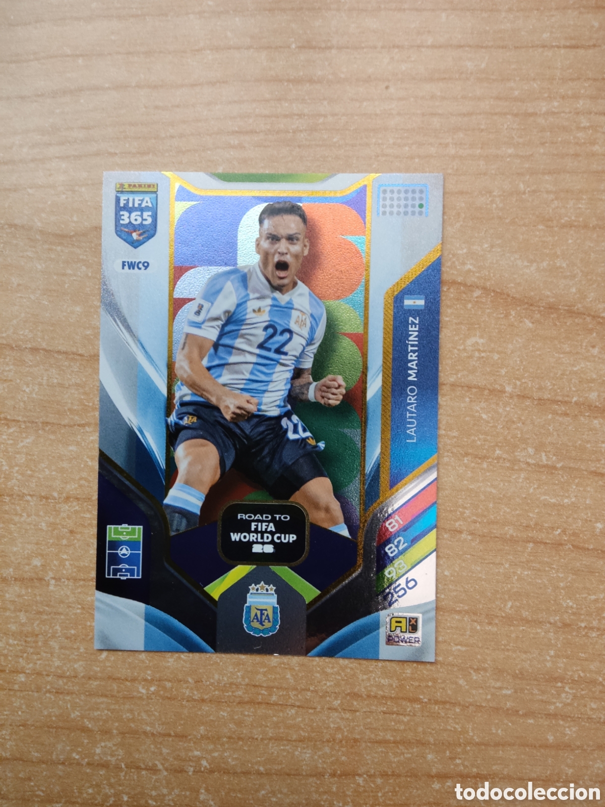 Cromos de f&uacute;tbol: FWC9 LAUTARO MARTINEZ ARGENTINA ROAD TO FIFA WORLD CUP FIFA 365 ADRENALYN 2026