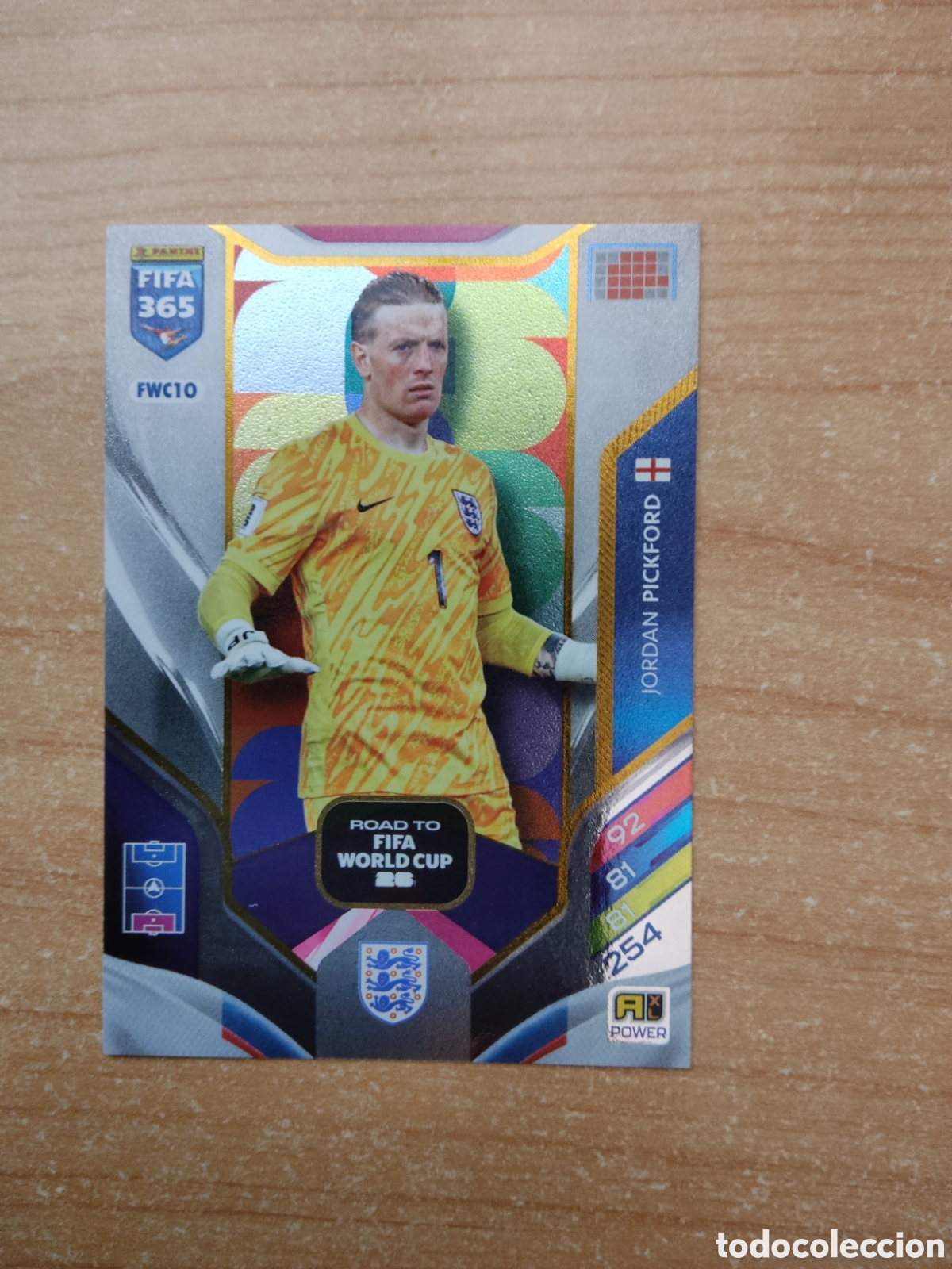 Cromos de f&uacute;tbol: FWC10 JORDAN PICKFORD INGLATERRA ROAD TO FIFA WORLD CUP FIFA 365 ADRENALYN 2026