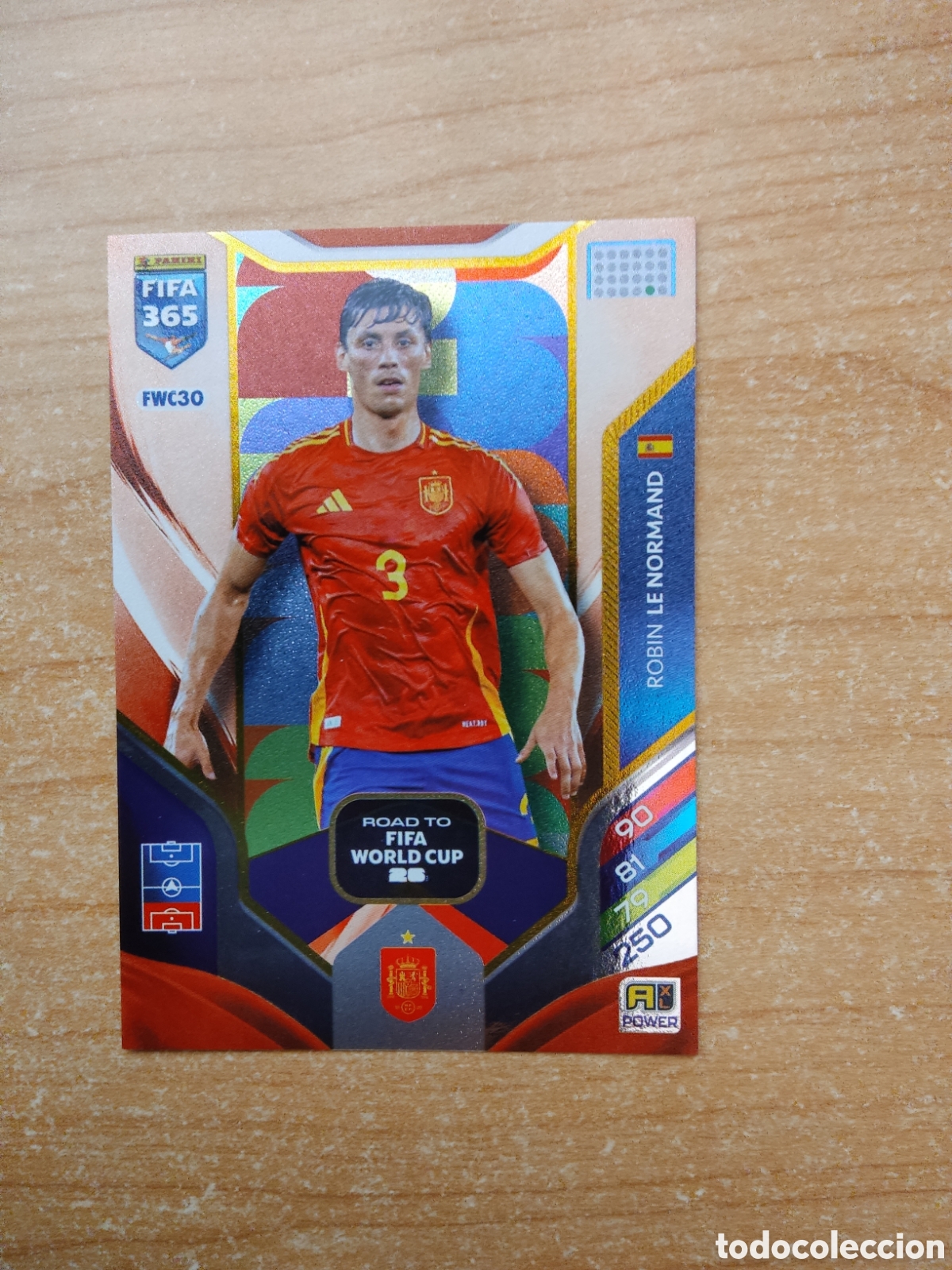 Cromos de f&uacute;tbol: FWC30 ROBIN LE NORMAND ESPA&Ntilde;A ROAD TO FIFA WORLD CUP FIFA 365 ADRENALYN 2026