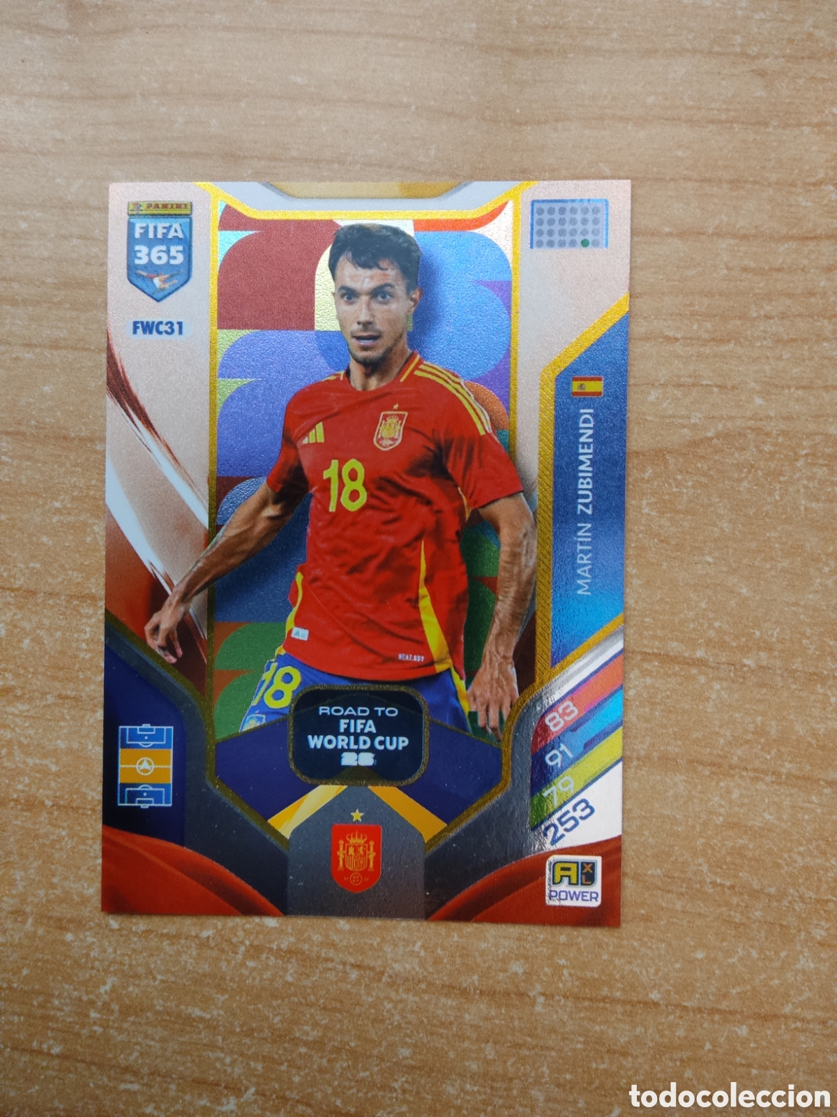 Cromos de f&uacute;tbol: FWC31 ZUBIMENDI ESPA&Ntilde;A ROAD TO FIFA WORLD CUP FIFA 365 ADRENALYN 2026