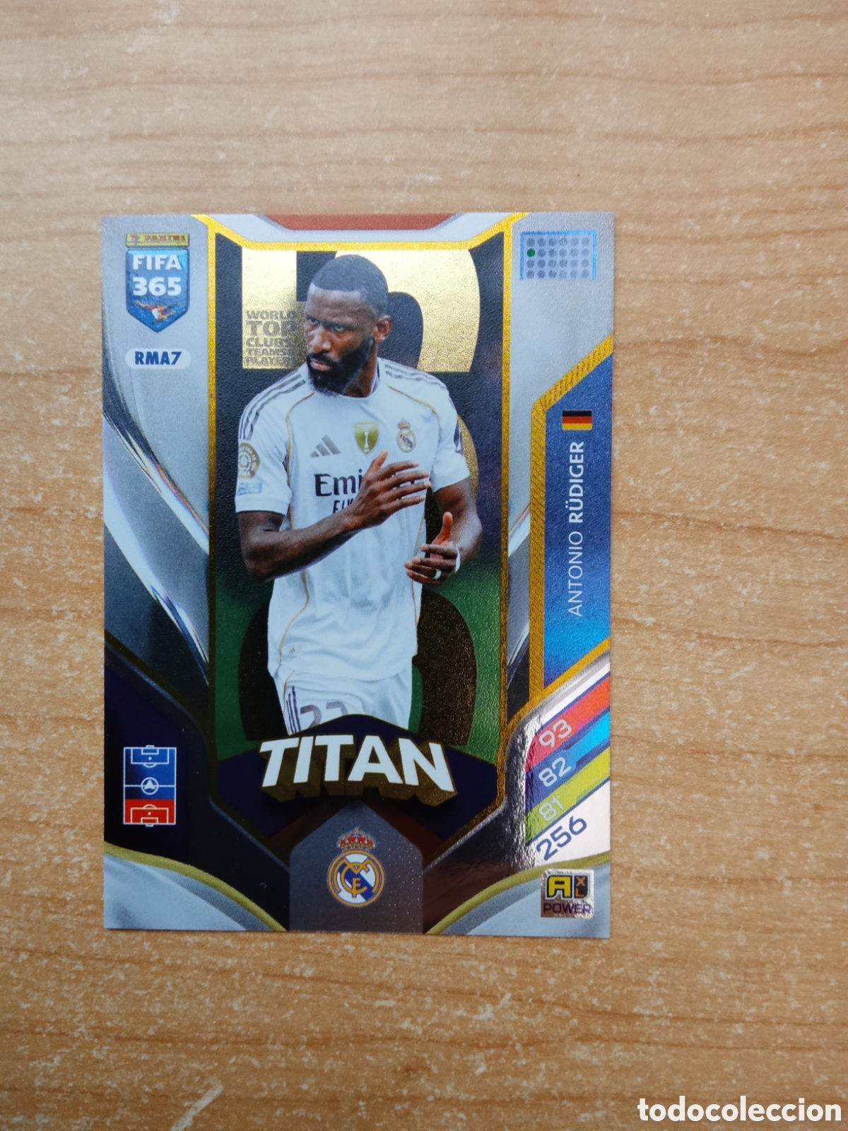 Cromos de f&uacute;tbol: RMA7 R&Uuml;DIGER REAL MADRID TITAN FIFA 365 ADRENALYN 2026