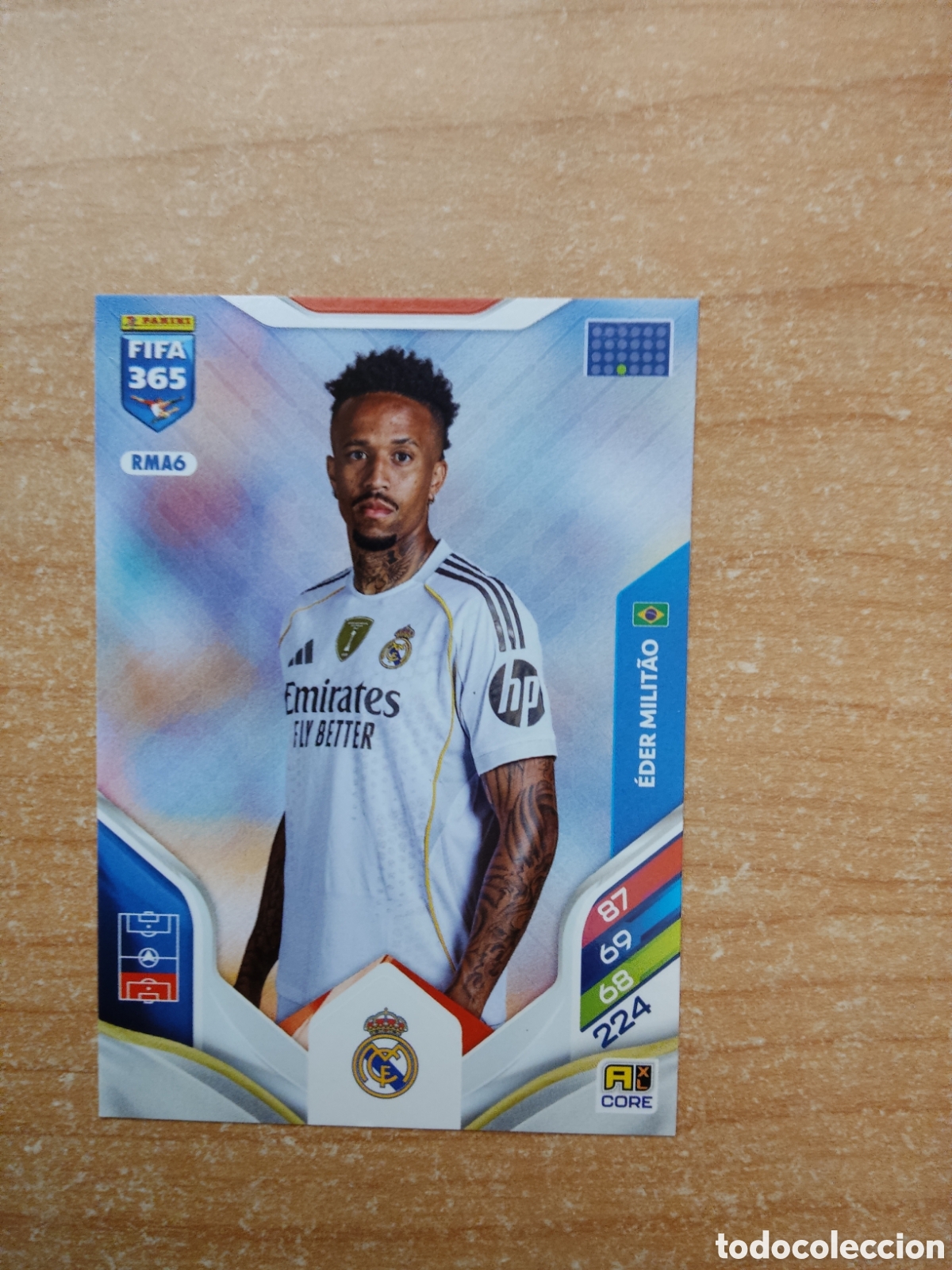 Cromos de f&uacute;tbol: RMA6 EDER MILITAO REAL MADRID FIFA 365 ADRENALYN 2026