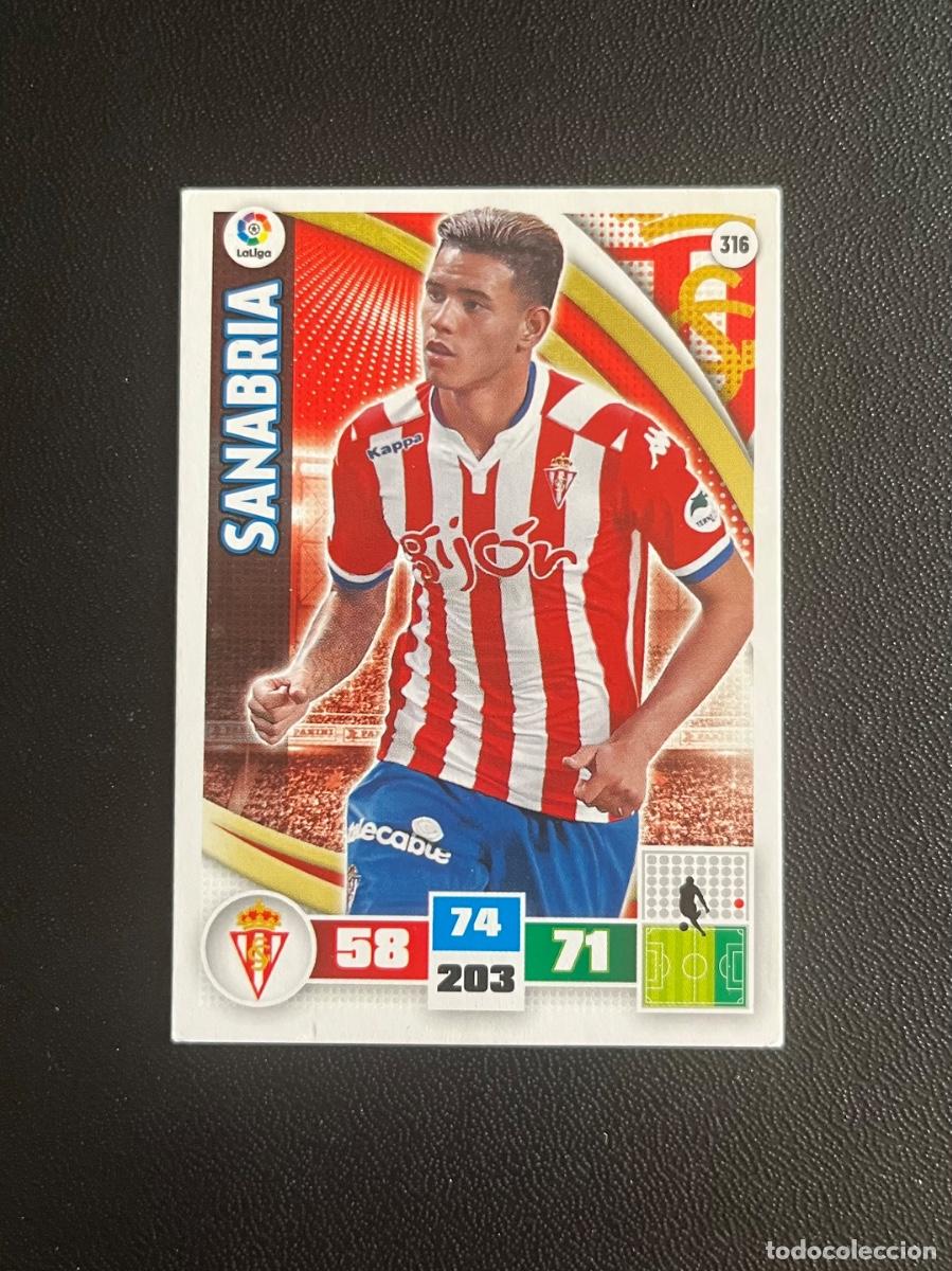 Cromos de f&uacute;tbol: 316 SANABRIA REAL SPORTING DE GIJ&Oacute;N ADRENALYN 2015 2016 CROMO PANINI LA LIGA 15 16