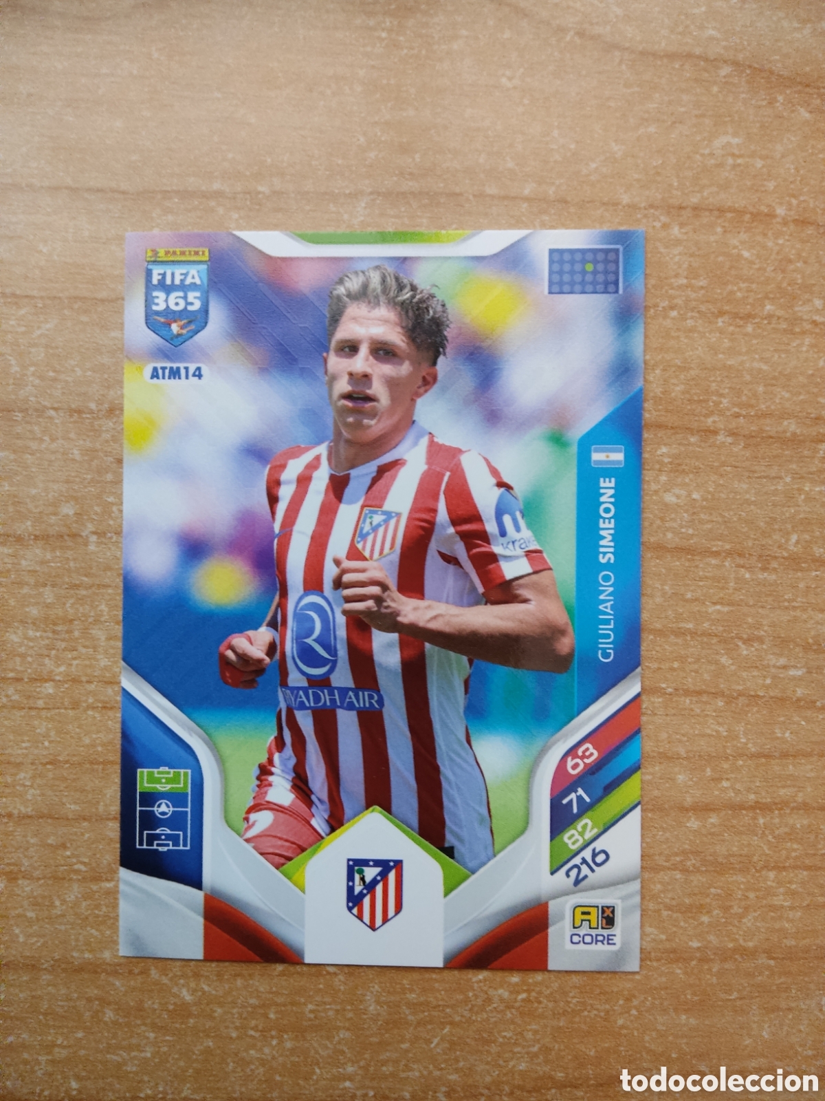 Cromos de f&uacute;tbol: ATM14 GIULIANO SIMEONE ATLETICO MADRID FIFA 365 ADRENALYN 2026