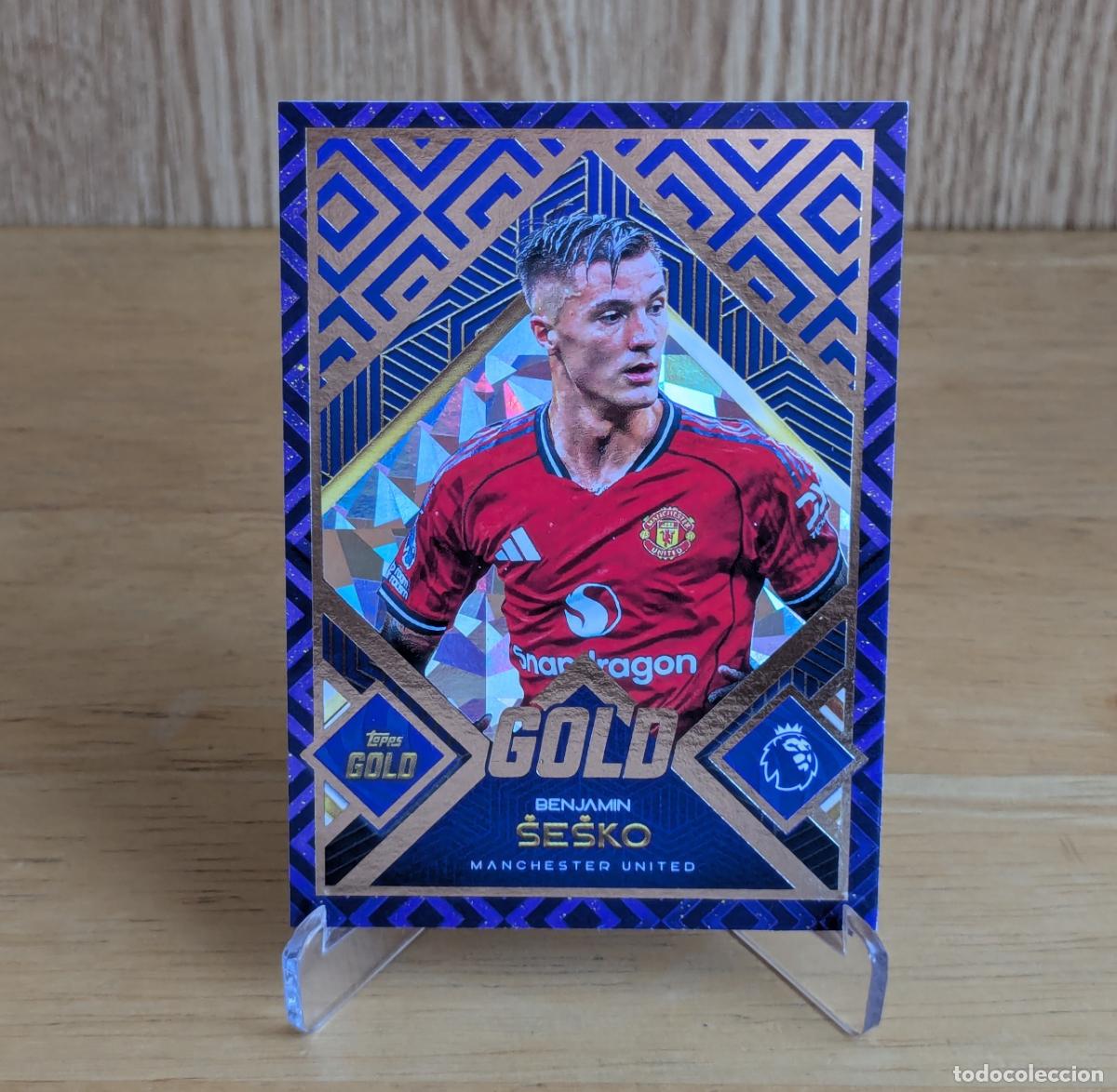 Cromos de f&uacute;tbol: TOPPS PREMIER LEAGUE GOLD 2025-2026 - BENJAMIN SESKO - GOLD - MANCHESTER UNITED
