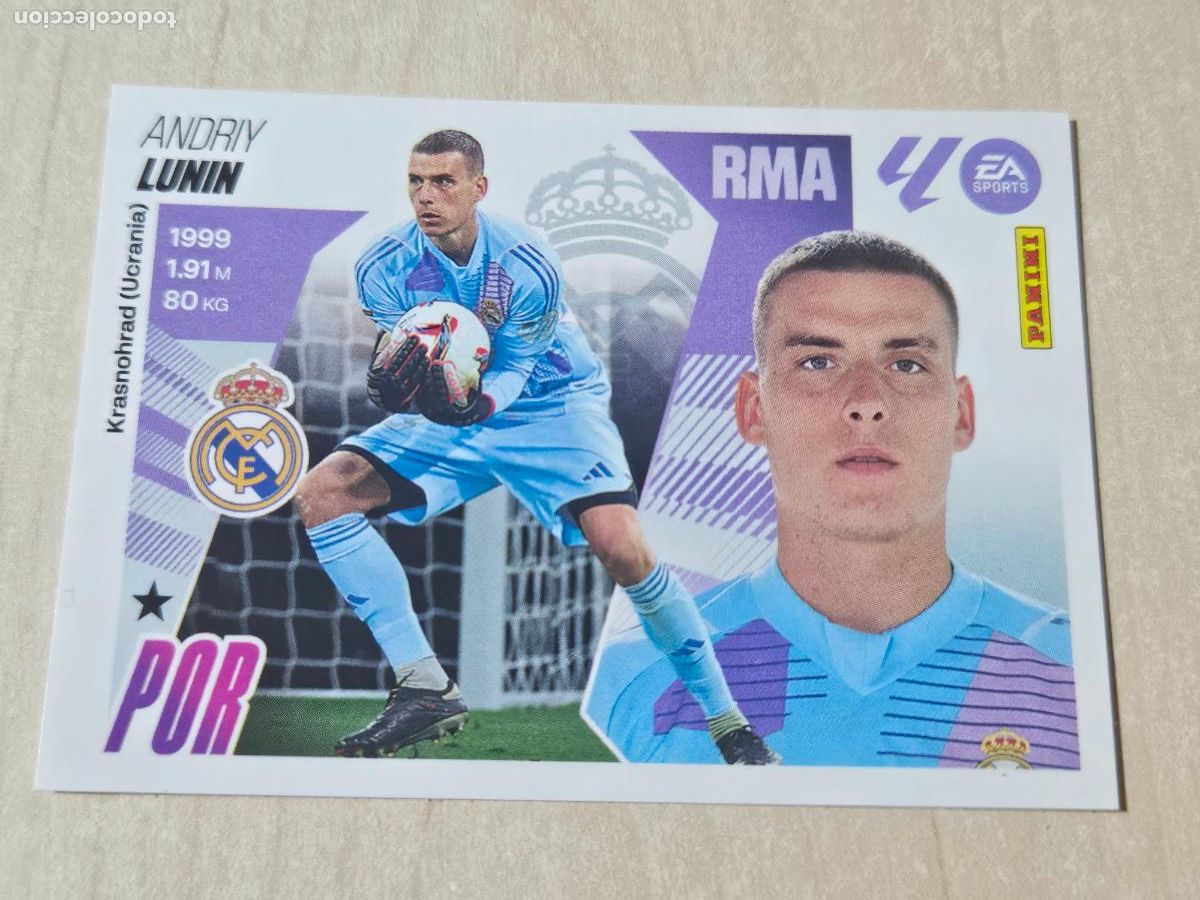 Cromos de f&uacute;tbol: 4 LUNIN - REAL MADRID - EDICIONES ESTE 2025-26 - 25/26 (NUEVO)