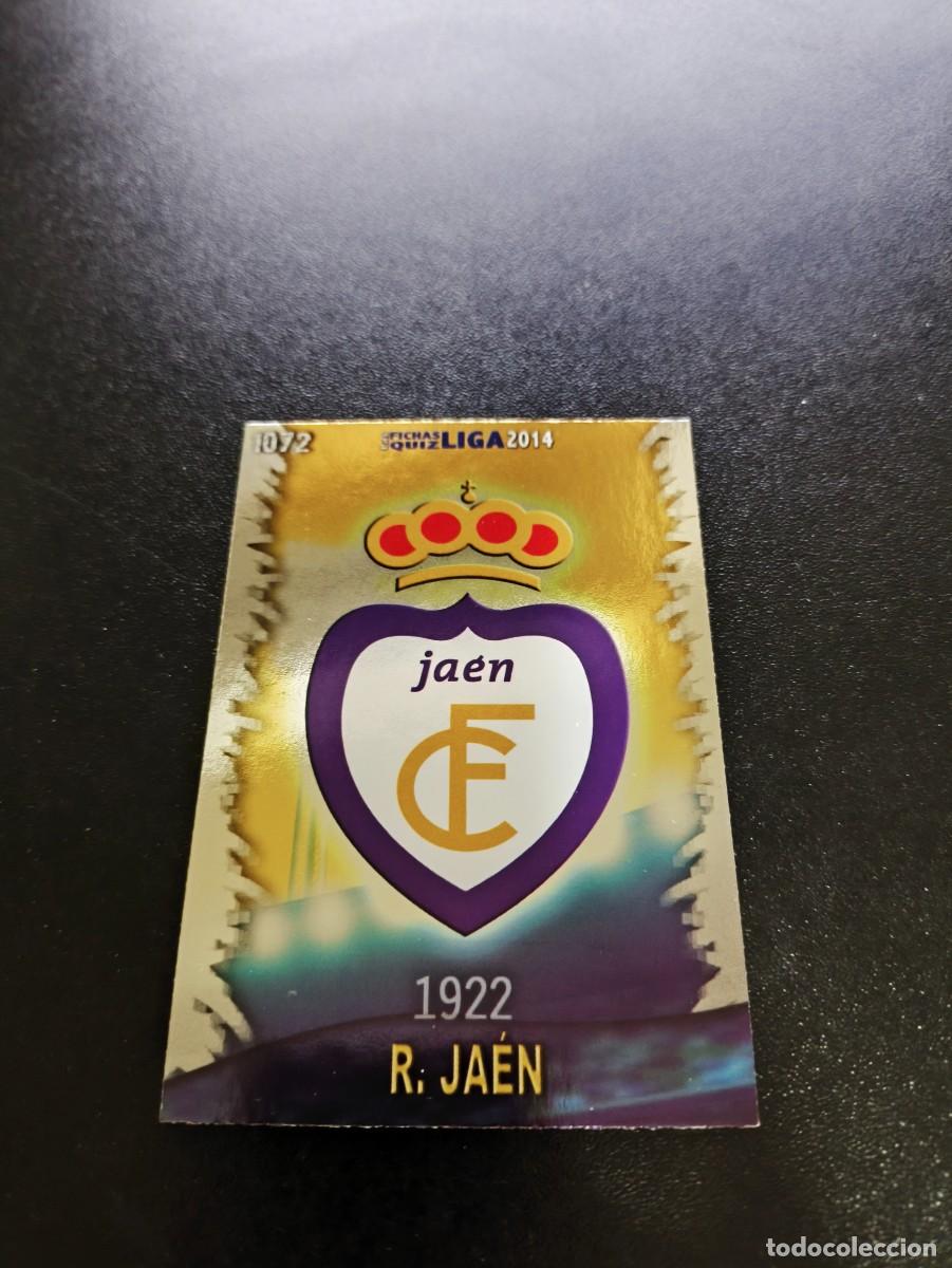 Cromos de f&uacute;tbol: 1072 ESCUDO BRILLO LISO JAEN MUNDICROMO LIGA 2013 2014 13 14 PLATINUM NO PANINI ESTE