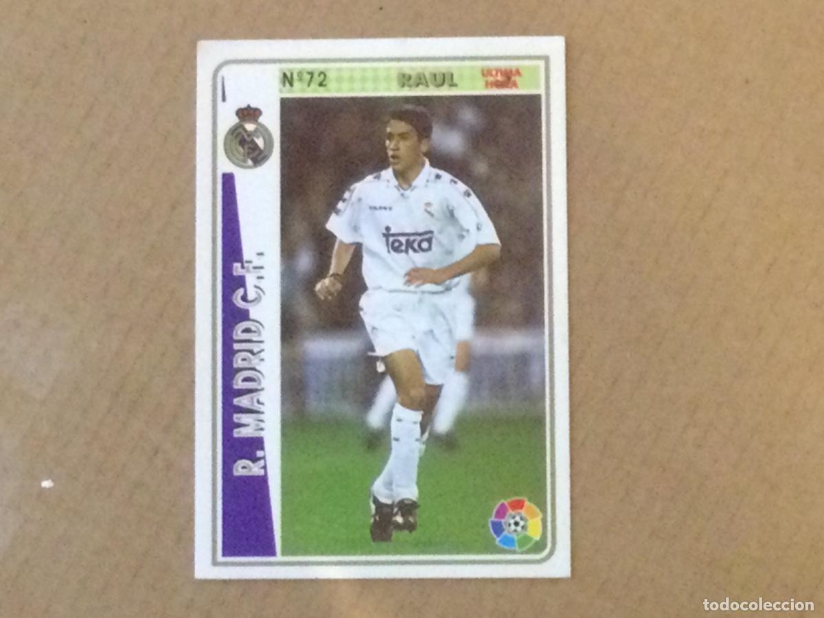 Cromos de f&uacute;tbol: Cromo Mundicromo 94-95 Raul Real Madrid, rookie, n72 ultima hora