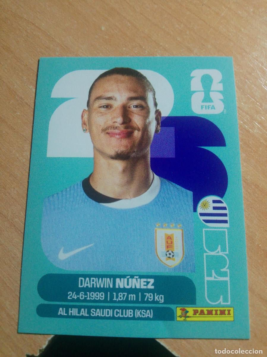 Cromos de f&uacute;tbol: URU 17 DARWIN NU&Ntilde;EZ URUGUAY MUNDIAL FIFA WORLD CUP 2026 26 PANINI STICKERS NUEVO