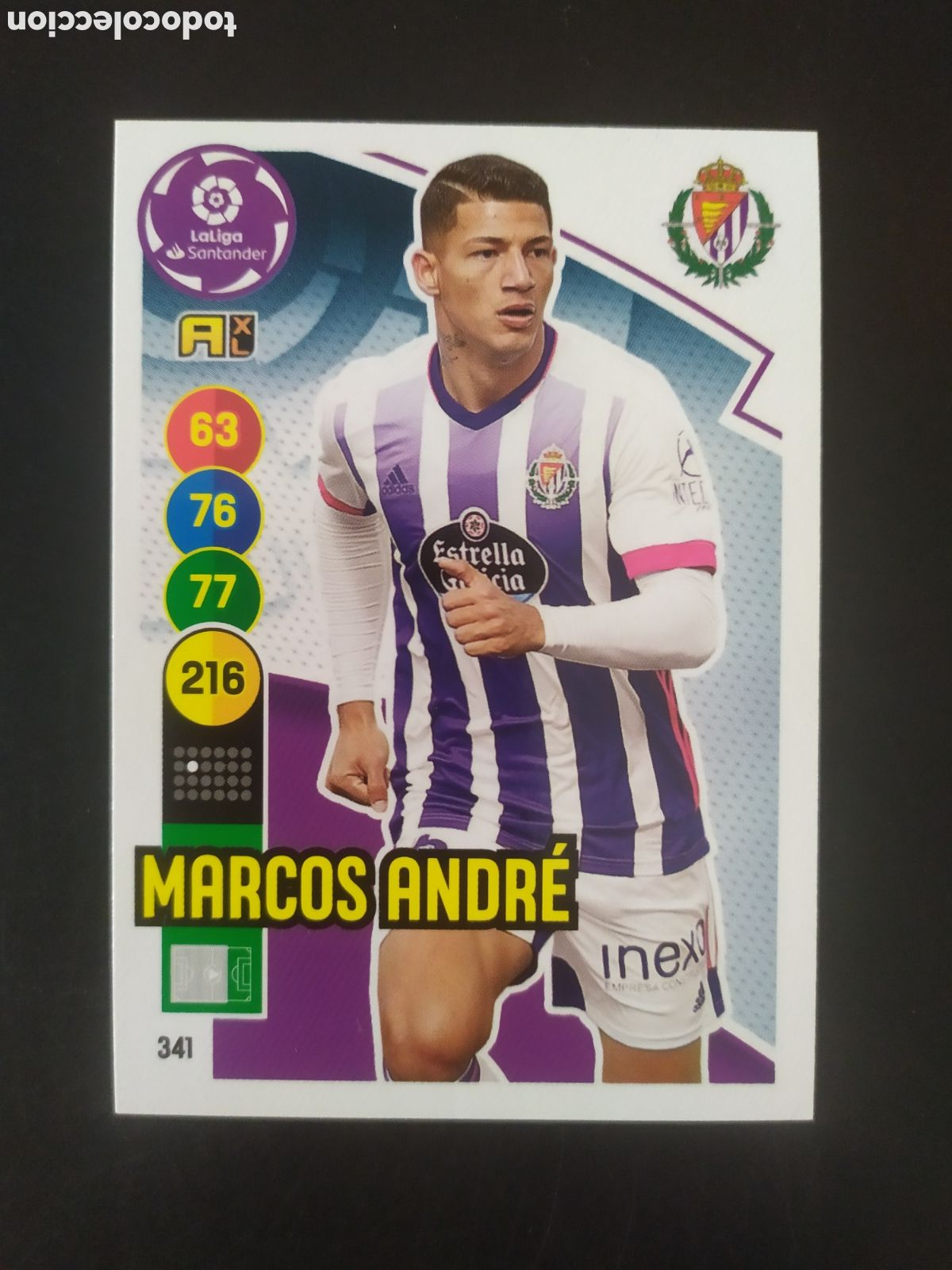 Cromos de f&uacute;tbol: Adrenalyn 2020 2021 20 21 panini Marcos Andr&eacute; n&deg; 341 Valladolid