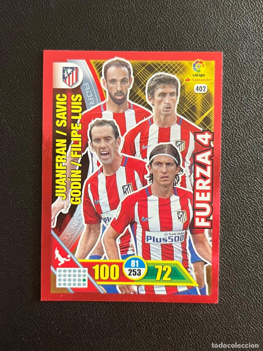 Fu&szlig;ball-Sticker: 402 ATL&Eacute;TICO DE MADRID FUERZA 4 CUATRO ADRENALYN 2016 2017 CROMO PANINI LA LIGA SANTANDER 16 17