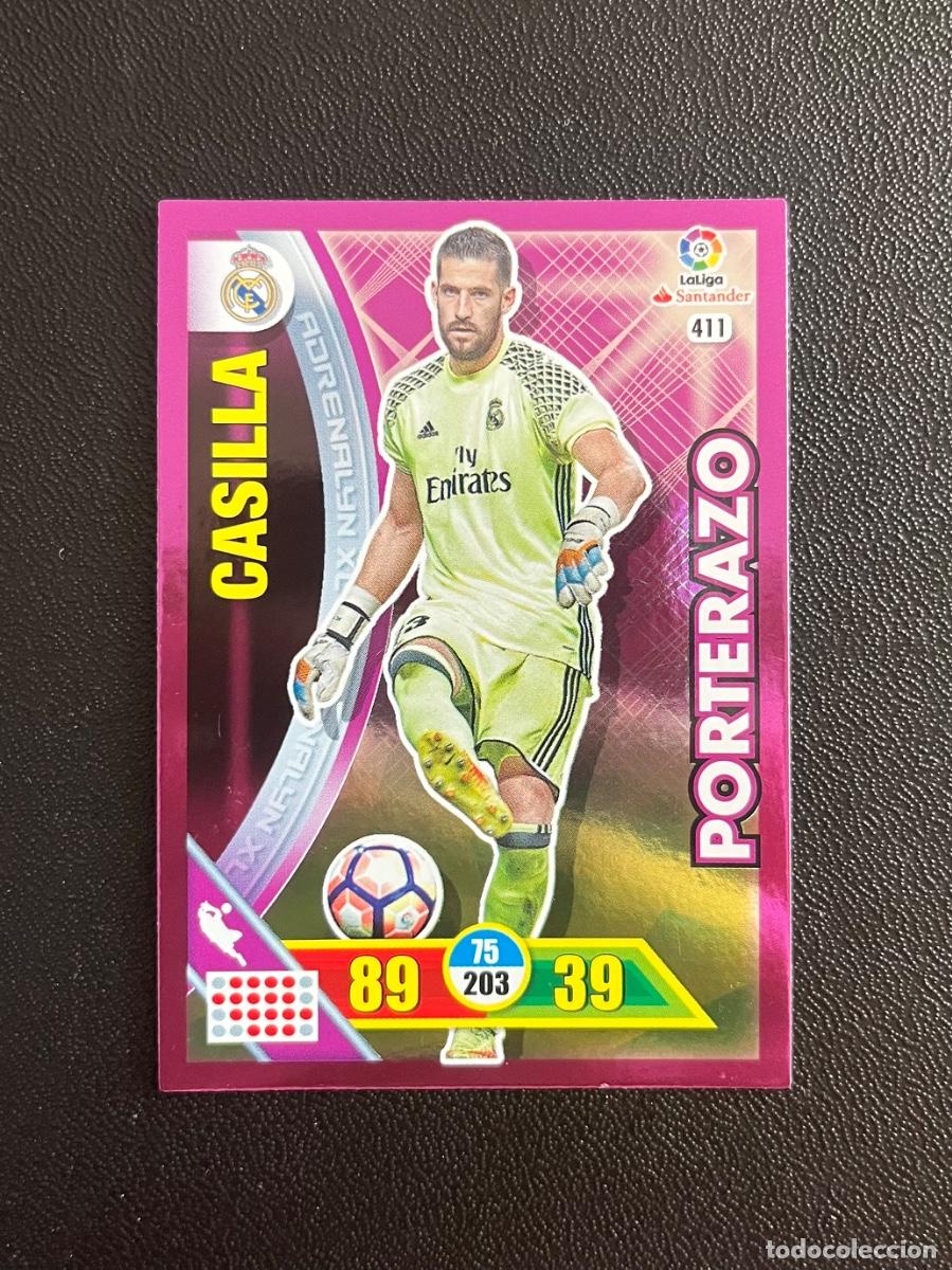 Cromos de f&uacute;tbol: 411 KIKO CASILLA REAL MADRID PORTERAZO ADRENALYN 2016 2017 CROMO PANINI LA LIGA 16 17