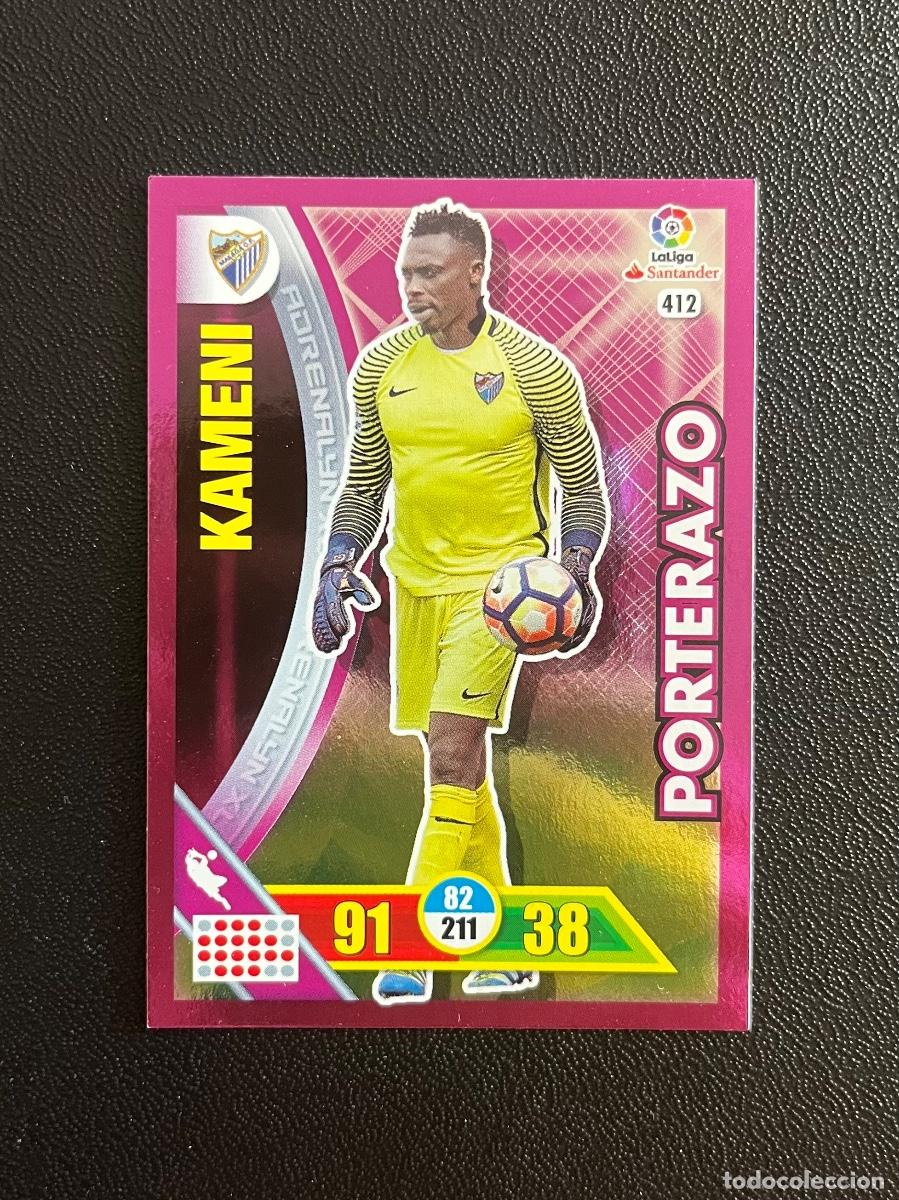 Cromos de f&uacute;tbol: 412 KAMENI M&Aacute;LAGA CF PORTERAZO ADRENALYN 2016 2017 CROMO PANINI LA LIGA 16 17