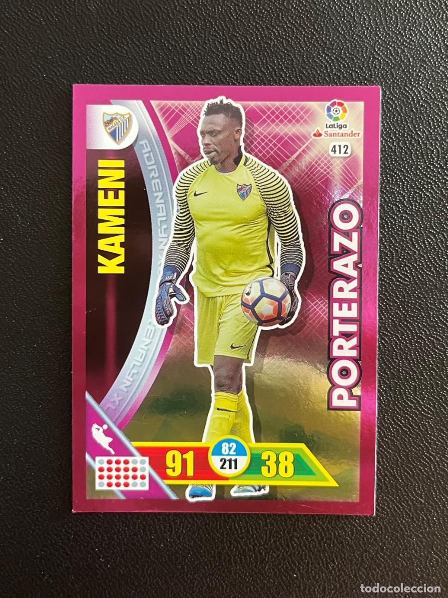 Cromos de f&uacute;tbol: 412 KAMENI M&Aacute;LAGA CF PORTERAZO ADRENALYN 2016 2017 CROMO PANINI LA LIGA 16 17