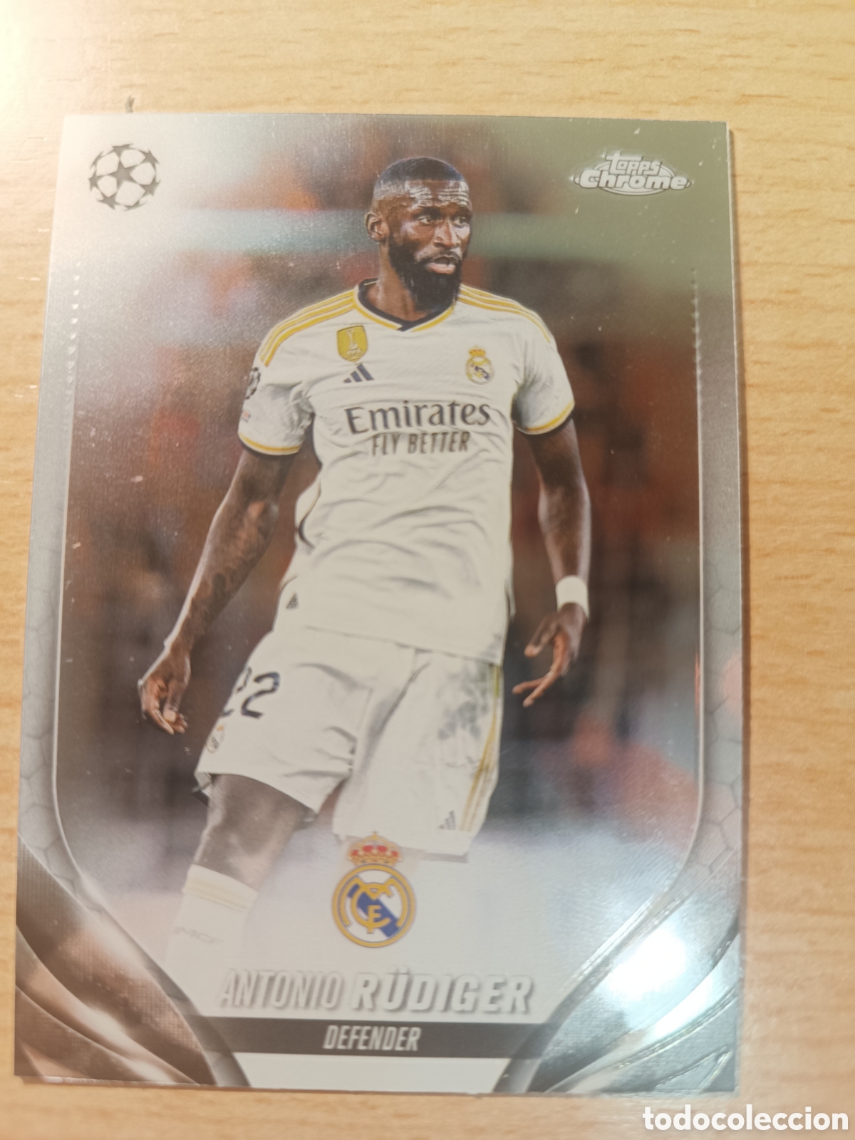 Cromos de f&uacute;tbol: 164 ANTONIO RUDIGER REAL MADRID TOPPS CHROME 2023 2024 23 24