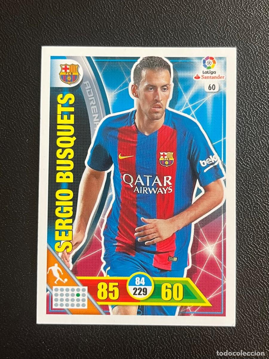 Cromos de f&uacute;tbol: 60 SERGIO BUSQUETS FC BARCELONA BAR&Ccedil;A ADRENALYN 2016 2017 CROMO PANINI LA LIGA SANTANDER 16 17
