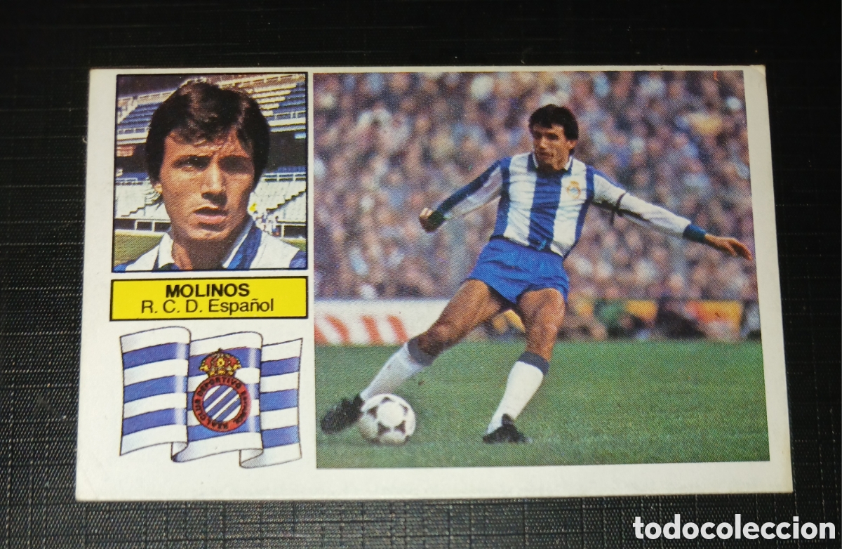 Cromos de f&uacute;tbol: Cromo Molinos R. C. D. Espa&ntilde;ol Liga 82 83 1982 1983 Ed. Este Sin pegar nunca usado
