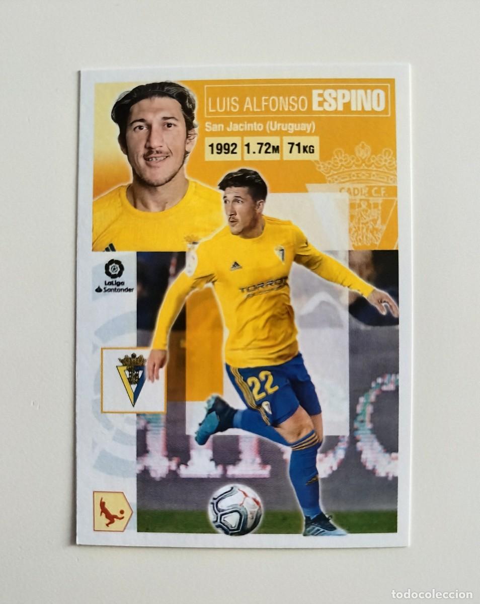 Cromos de f&uacute;tbol: Espino 8 SIN PEGAR NUNCA PEGADO C&aacute;diz CF Liga Ediciones Este 20 21 / 2020 2021