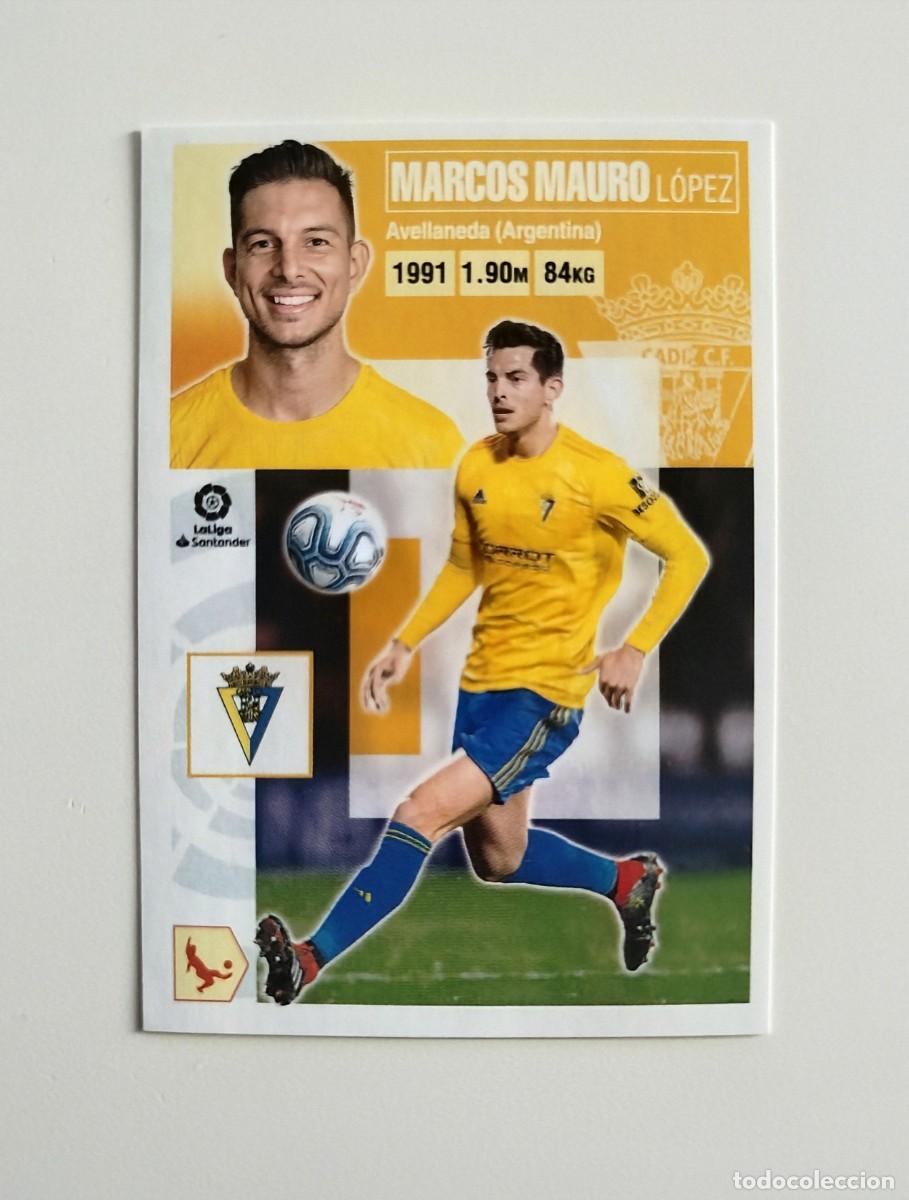 Cromos de f&uacute;tbol: Marcos Mauro 7 SIN PEGAR NUNCA PEGADO C&aacute;diz CF Liga Ediciones Este 20 21 / 2020 2021