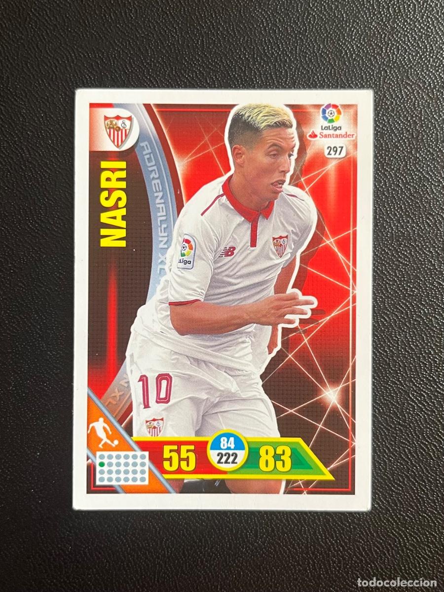 Cromos de f&uacute;tbol: 297 NASRI SEVILLA FC ADRENALYN 2016 2017 CROMO PANINI LA LIGA SANTANDER 16 17