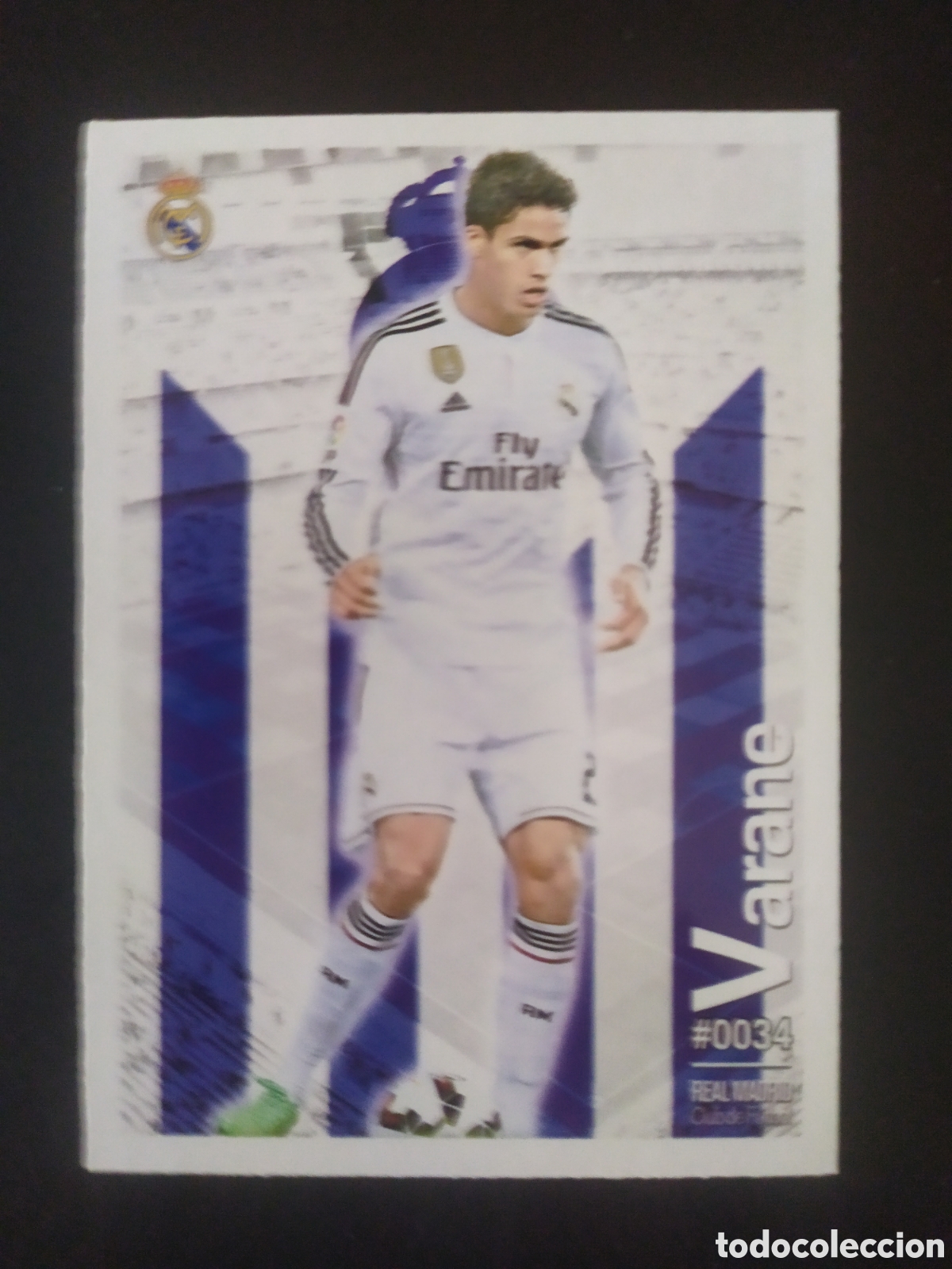 Cromos de f&uacute;tbol: Mundicromo fichas Liga 2015 2016 15 16 Varane n&deg; 34 Real Madrid