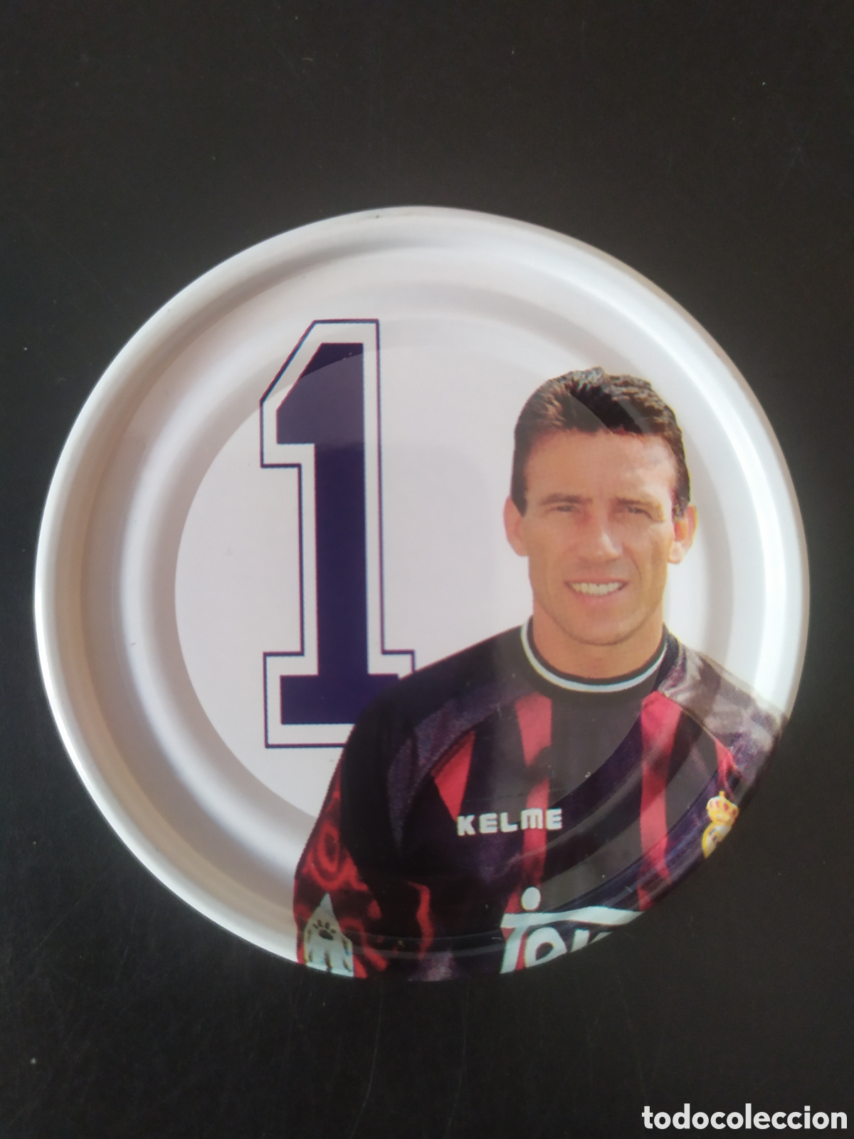 Cromos de f&uacute;tbol: Tazo metal rappers magic box int serie Real Madrid Buyo n&deg; 14
