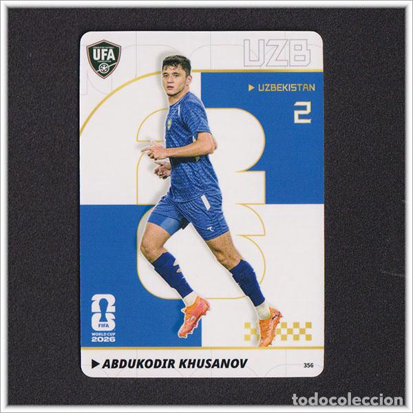 Cromos de f&uacute;tbol: FIFA WORLD CUP 2026 PANINI KAYOU ABDUKODIR KHUSANOV 356 UZB UZBEKISTAN MUNDIAL COLECCI&Oacute;N - ULTRA BOX