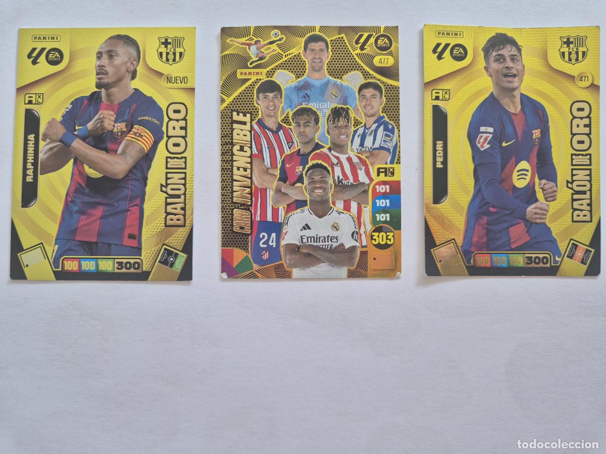 Cromos de f&uacute;tbol: LOTE &Eacute;PICO PANINI&ndash;RAPHINHA + PEDRI BAL&Oacute;N DE ORO 24 + INVENCIBLES &iexcl;CROMOS TOP para COLECCIONISTAS!