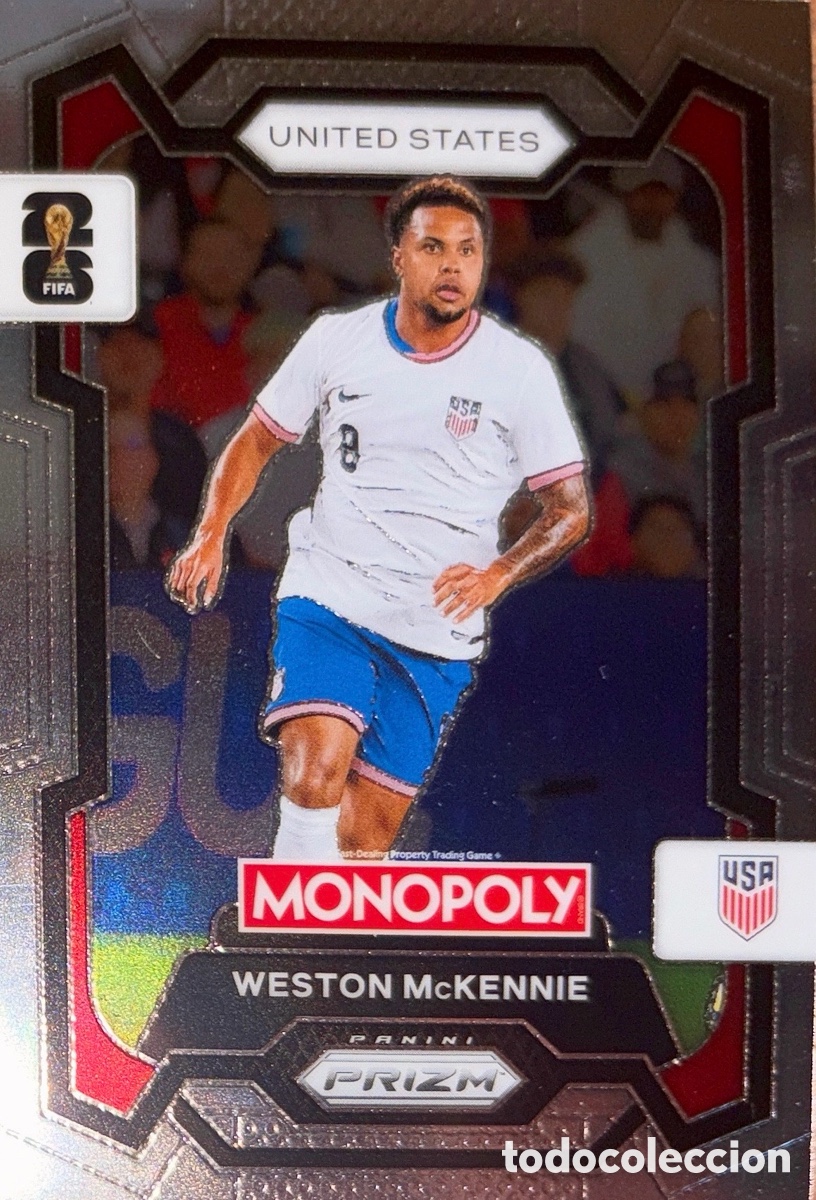 Cromos de f&uacute;tbol: 50.- WESTON McKENNIE (ESTADOS UNIDOS) MONOPOLY PRIZM MUNDIAL 2026 (PANINI)