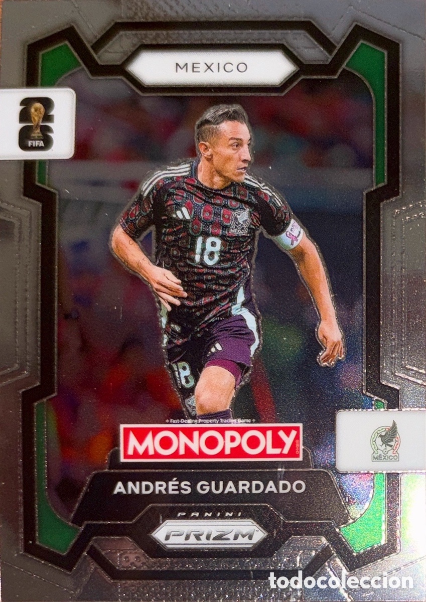 Cromos de f&uacute;tbol: 55.- ANDRES GUARDADO (MEXICO) MONOPOLY PRIZM MUNDIAL 2026 (PANINI)