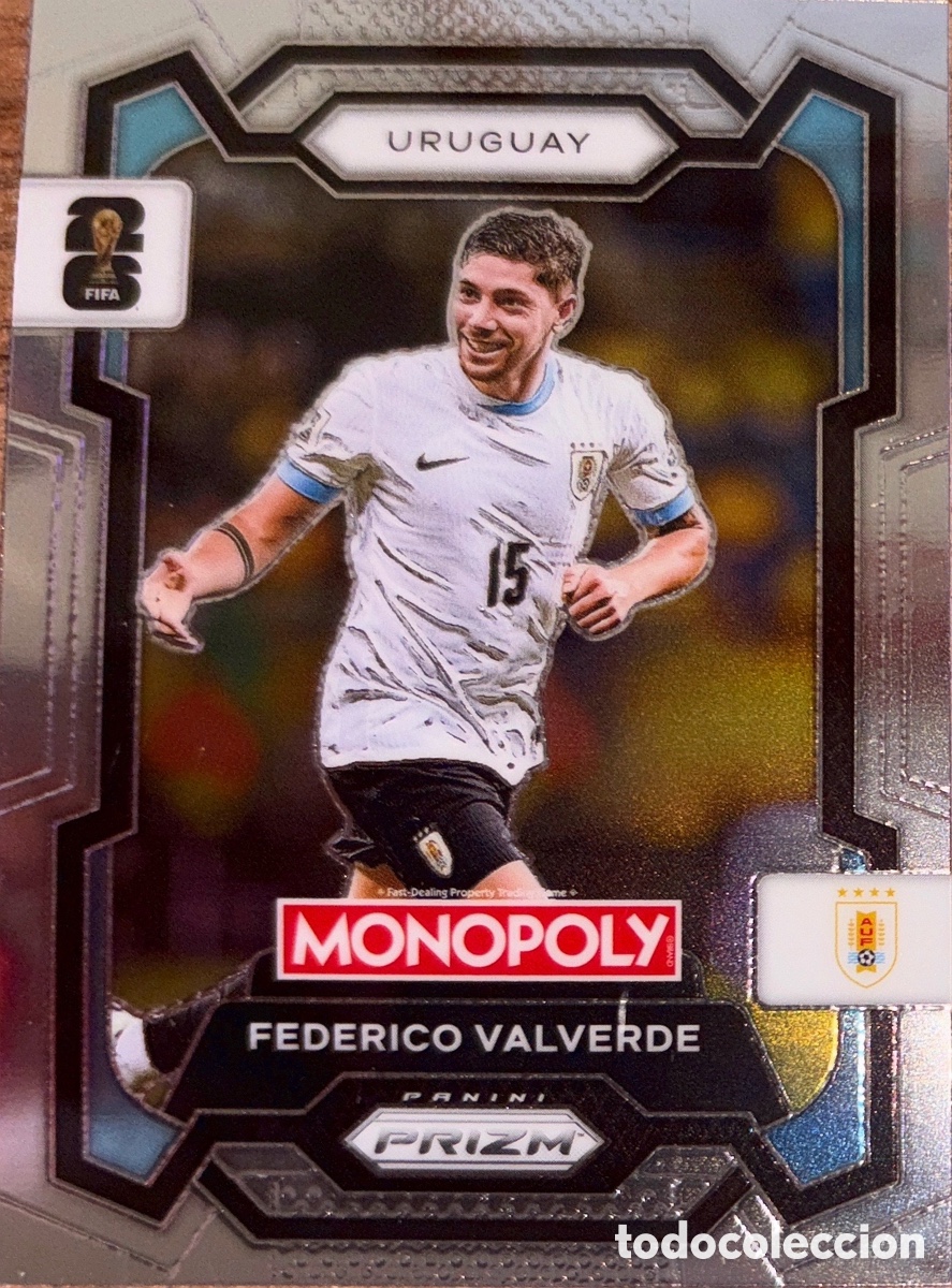 Cromos de f&uacute;tbol: 65- FEDERICO VALVERDE (URUGUAY) MONOPOLY PRIZM MUNDIAL 2026 (PANINI)