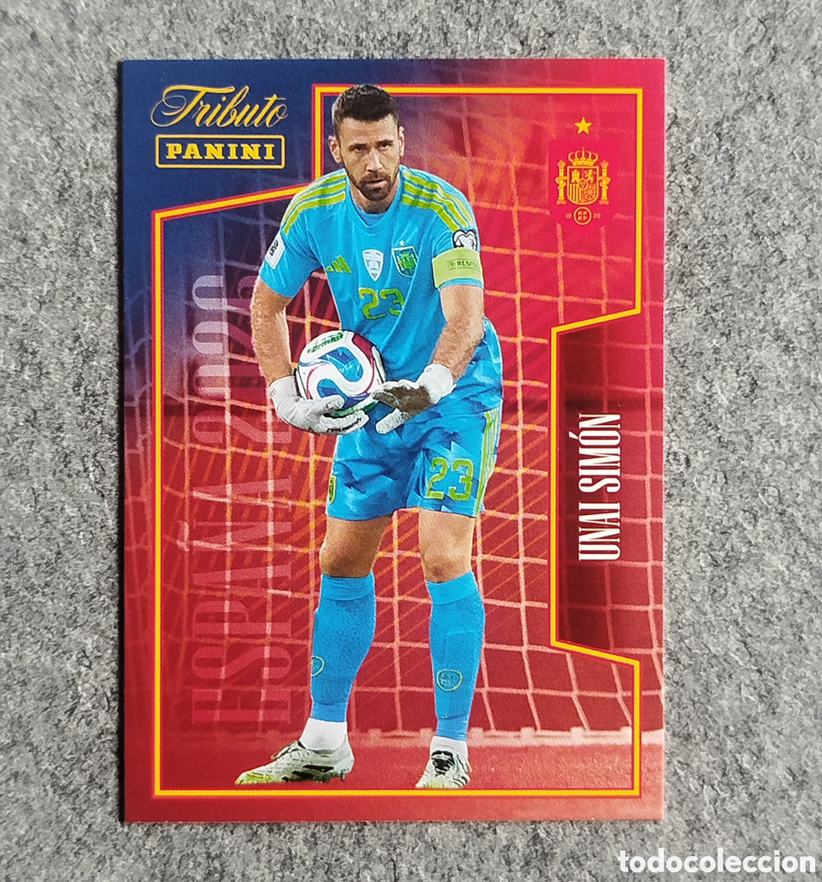 Cromos de f&uacute;tbol: UNAI SIMON PANINI TRIBUTO SELECCION ESPA&Ntilde;OLA ESPA&Ntilde;A CROMO CARD MUNDIAL 2026